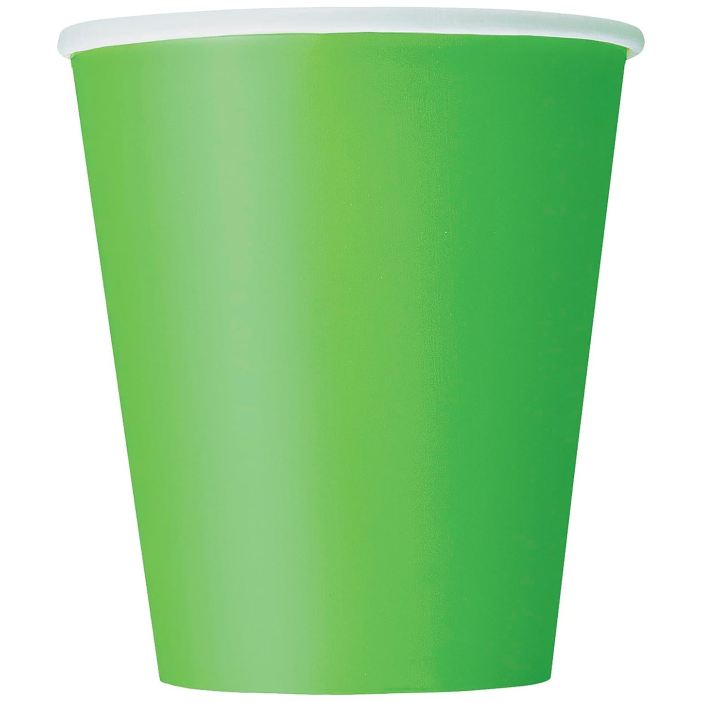 LIME GREEN PAPER CUPS (266ml - 14 PACK)
