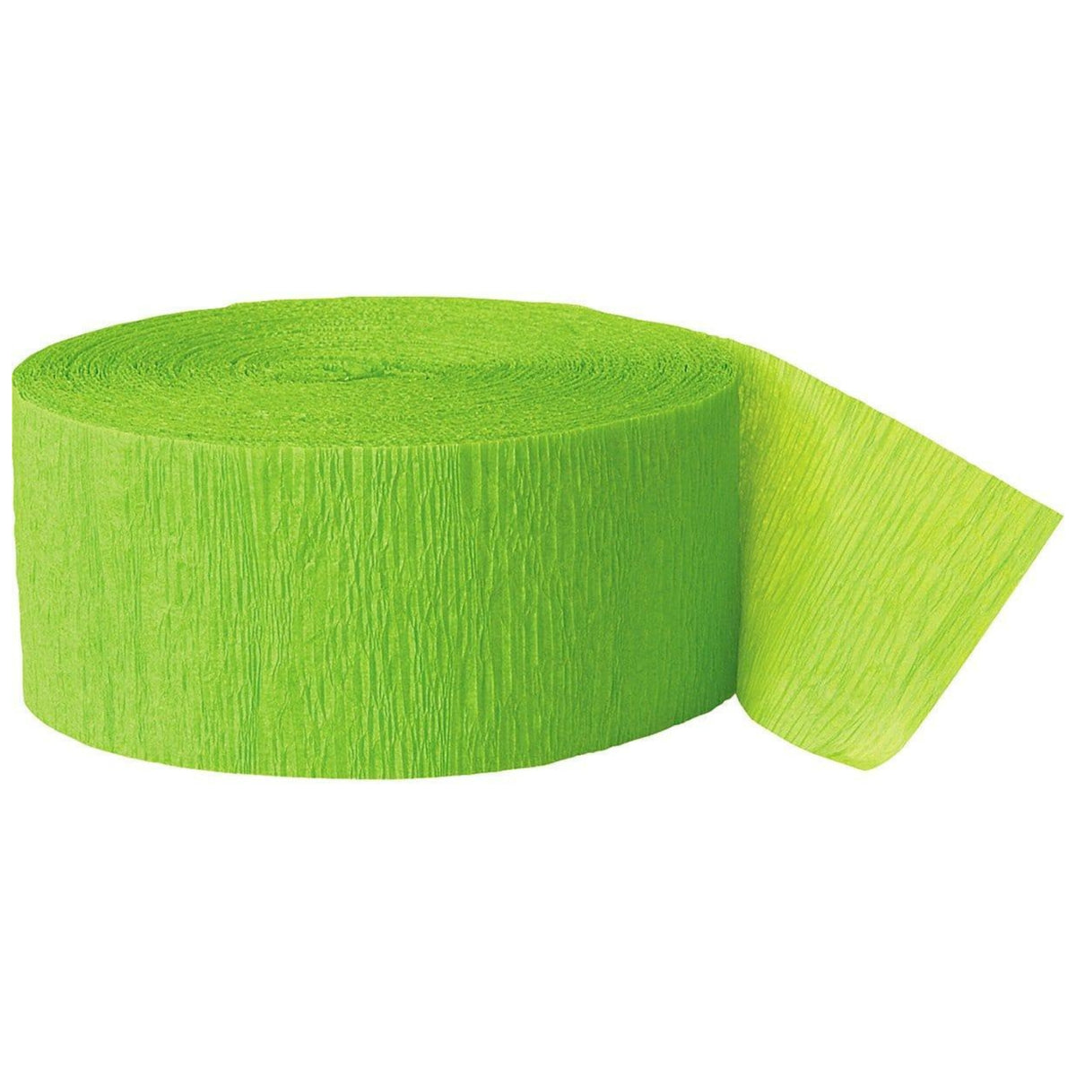 81ft / 25m LIME GREEN CREPE STREAMER