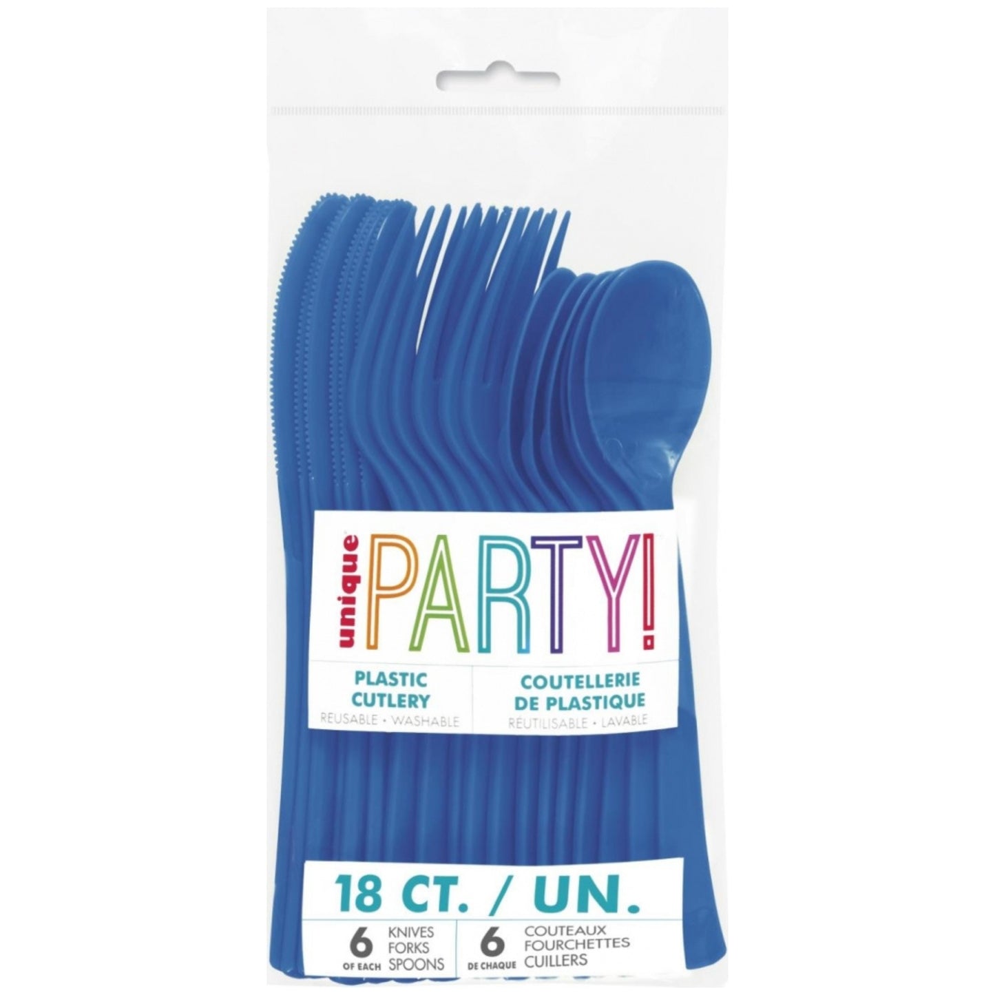 ROYAL BLUE PLASTIC CUTLERY (18 PACK)