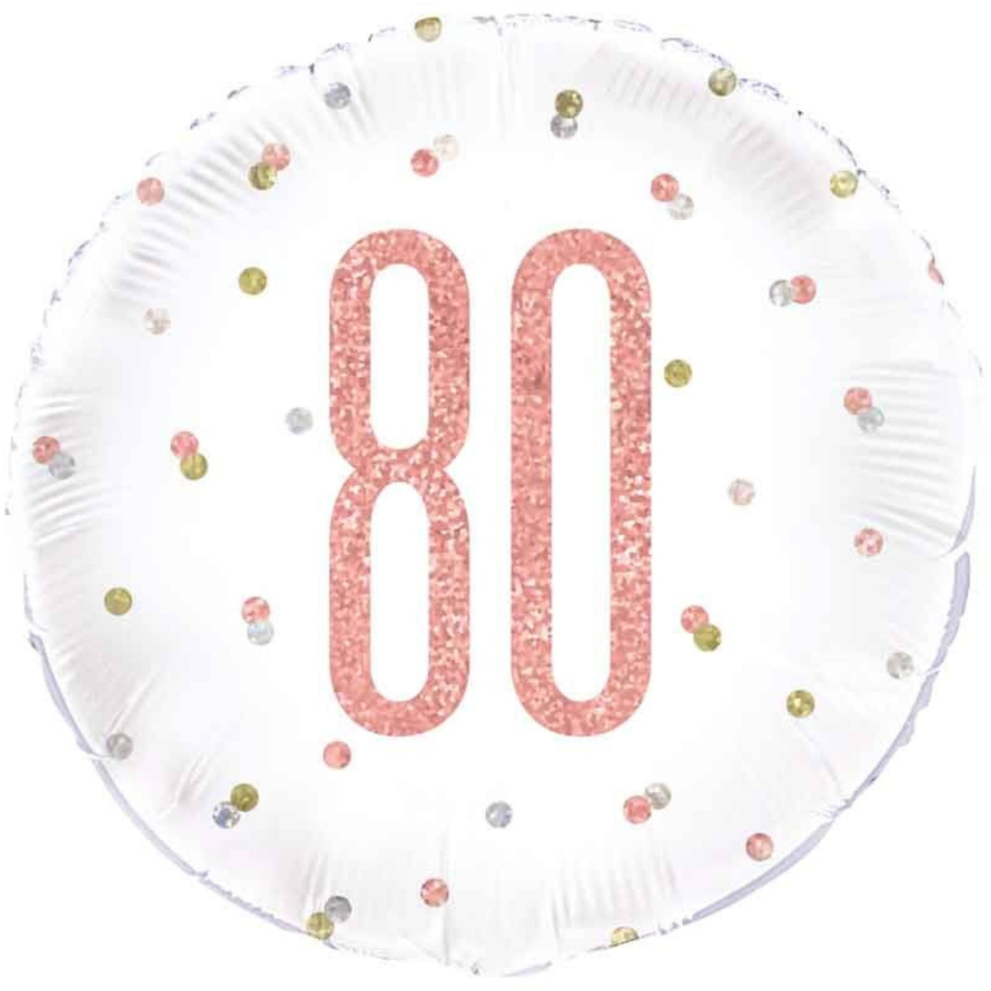 18"/ 46cm GLITZ ROSE GOLD 80 ROUND FOIL BALLOON
