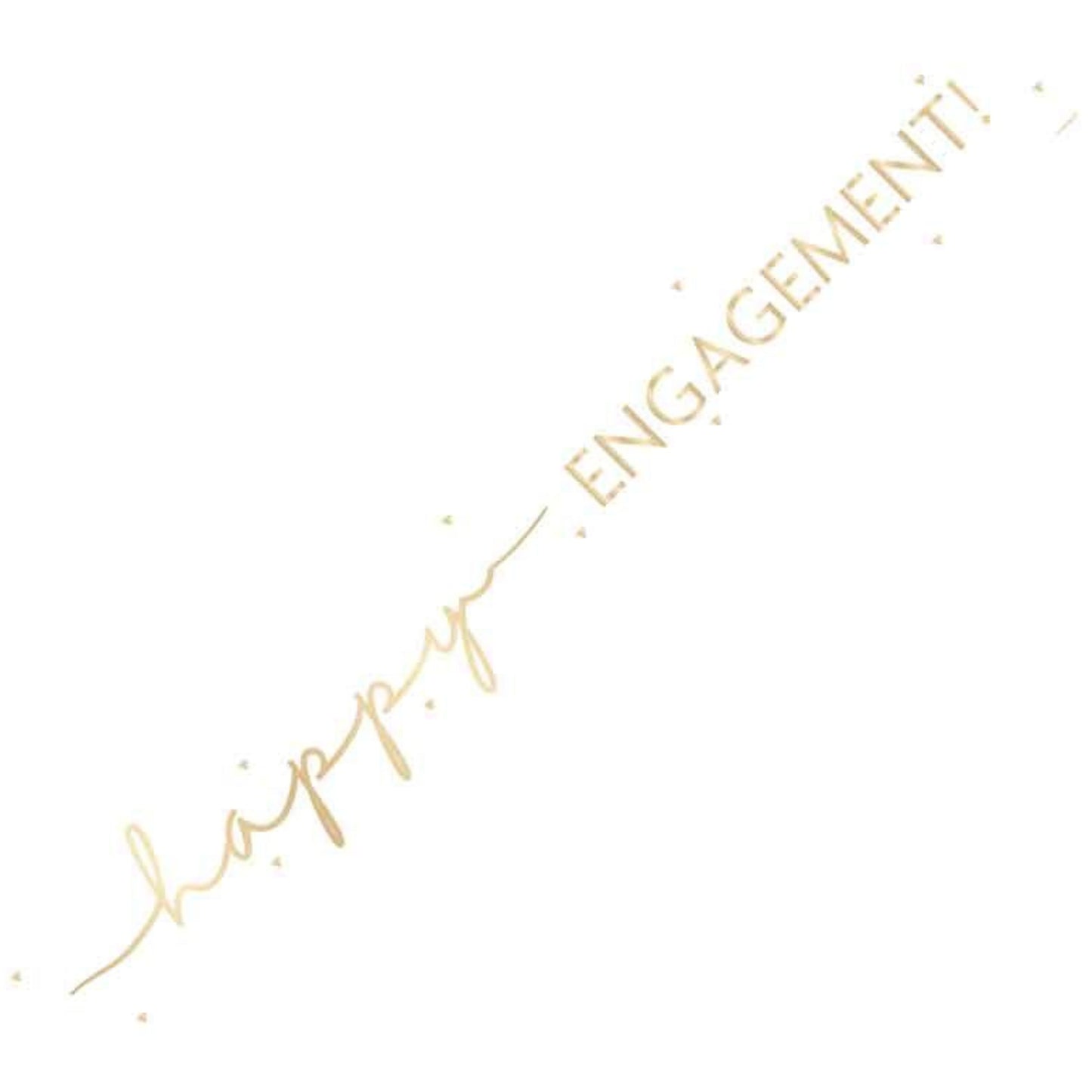 9ft / 2.7m HAPPY ENGAGEMENT FOIL BANNER