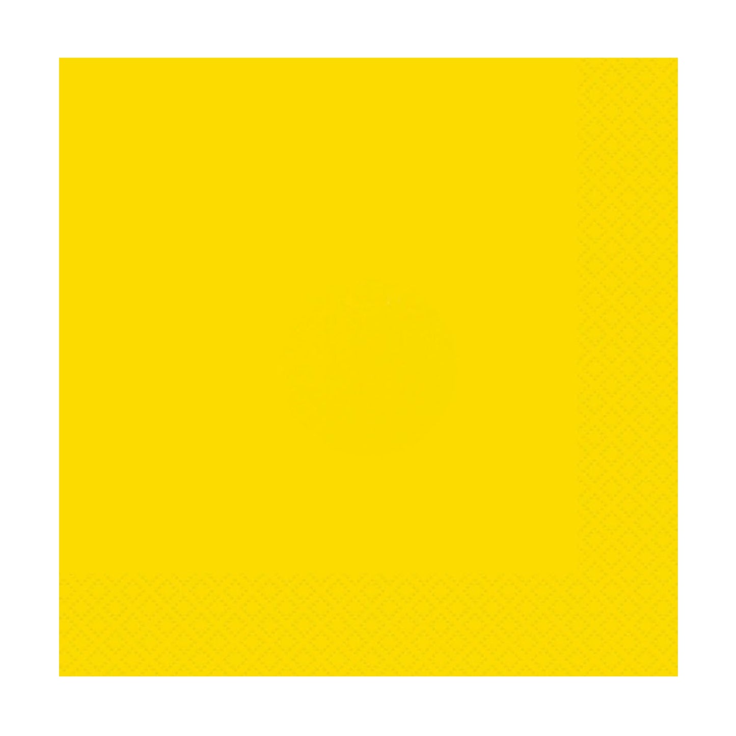 NEON YELLOW BEVERAGE NAPKINS (13cm - 20 PACK)
