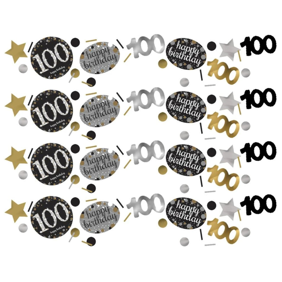 GOLD 100TH BIRTHDAY TABLE CONFETTI PACK (34g)