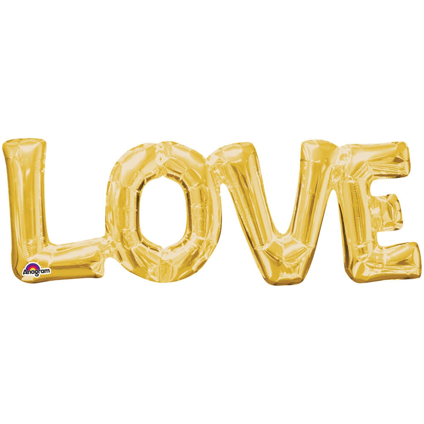 25"/ 64cm GOLD "LOVE" AIR-FILL FOIL BALLOON