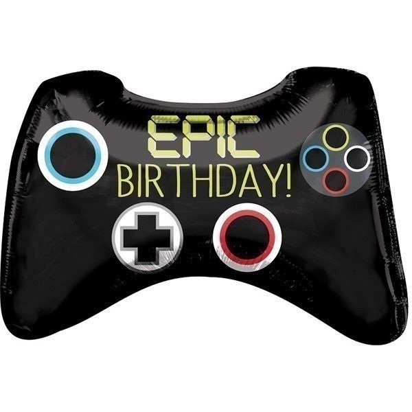 28"/ 71cm EPIC BIRTHDAY! GAME CONTROLLER SUPERSHAPE FOIL BALLOON