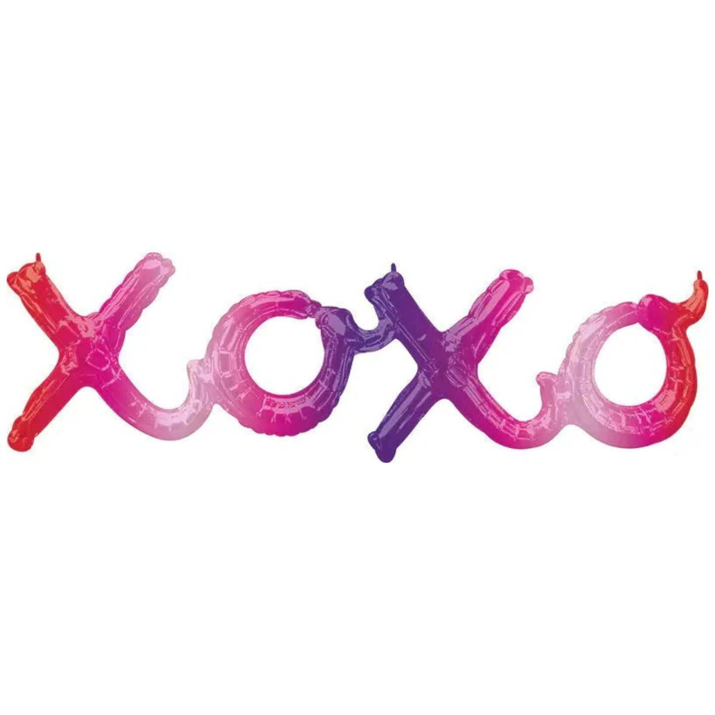 39"/ 99cm OMBRE "XOXO" AIR-FILL FOIL BALLOON