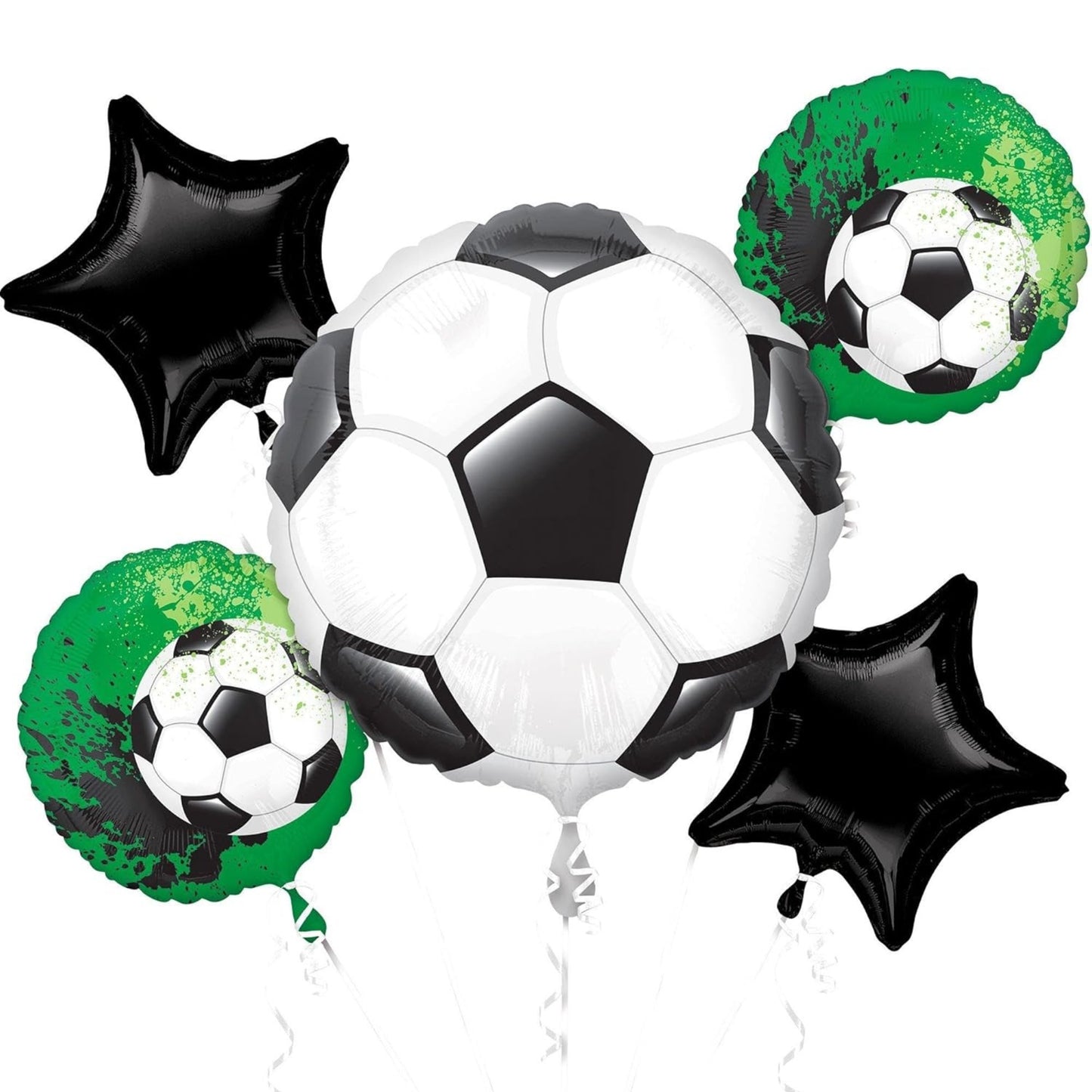 FOOTBALL PARTY 5 PIECE FOIL BALLON BOUQUET (1x28", 4x18"/ 1x71cm, 4x46cm)