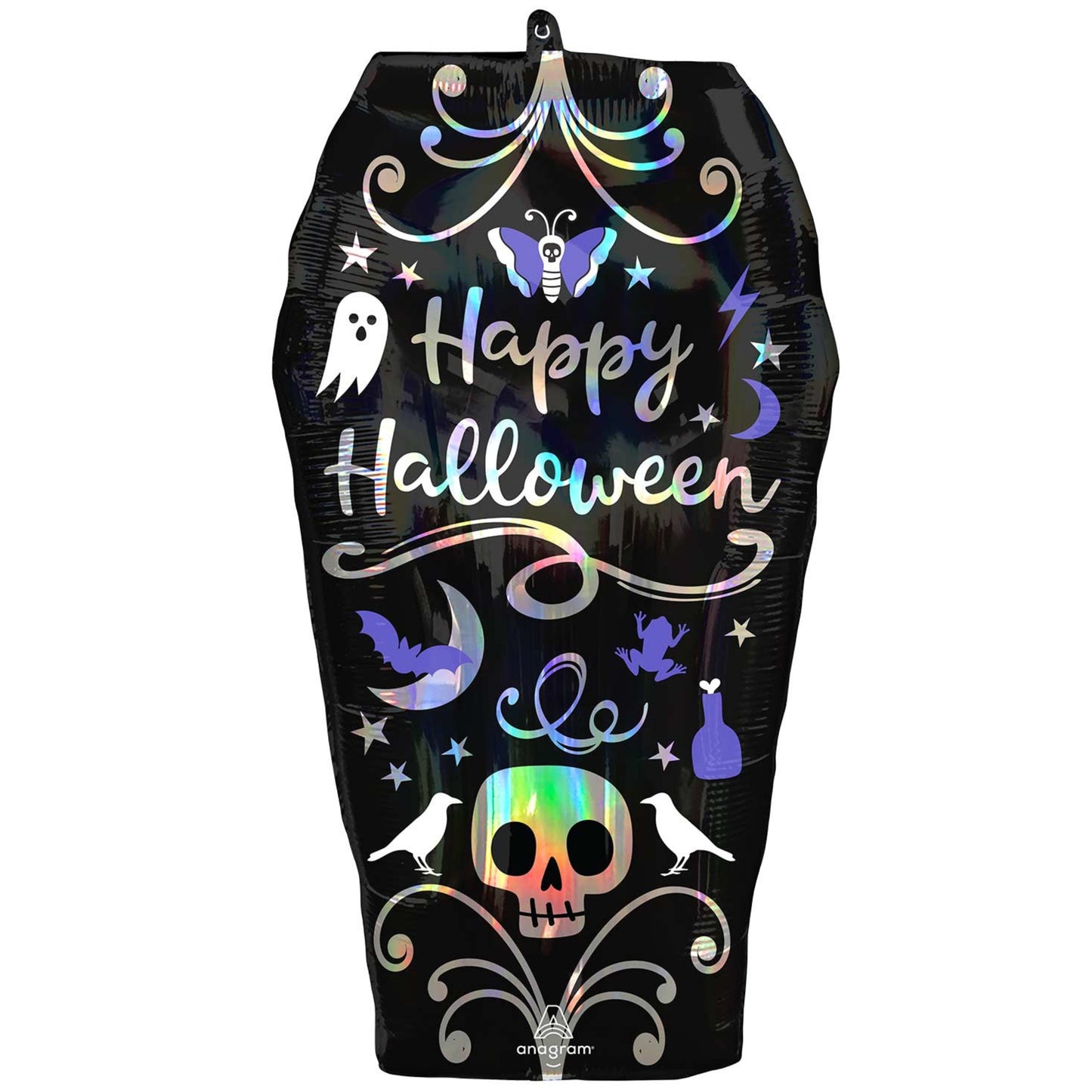 27"/ 68cm iRIDESCENT COFFIN SUPERSHAPE FOIL BALLOON