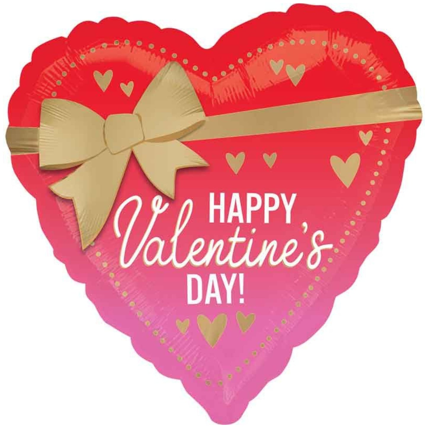18"/ 46cm BETTER WITH BOWS VALENTINE HEART FOIL BALLOON