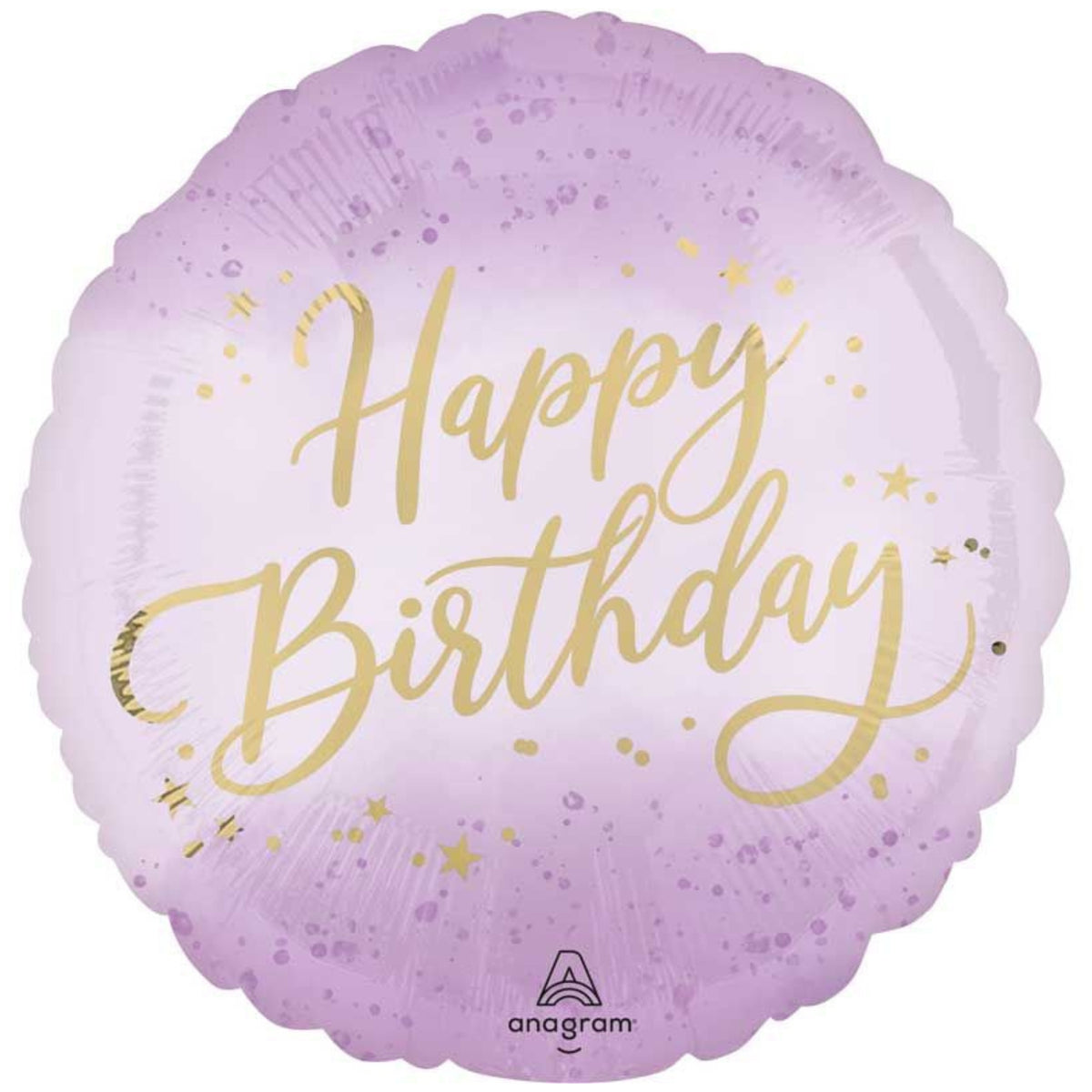 18"/ 46cm LAVENDER LUXE BIRTHDAY ROUND FOIL BALLOON