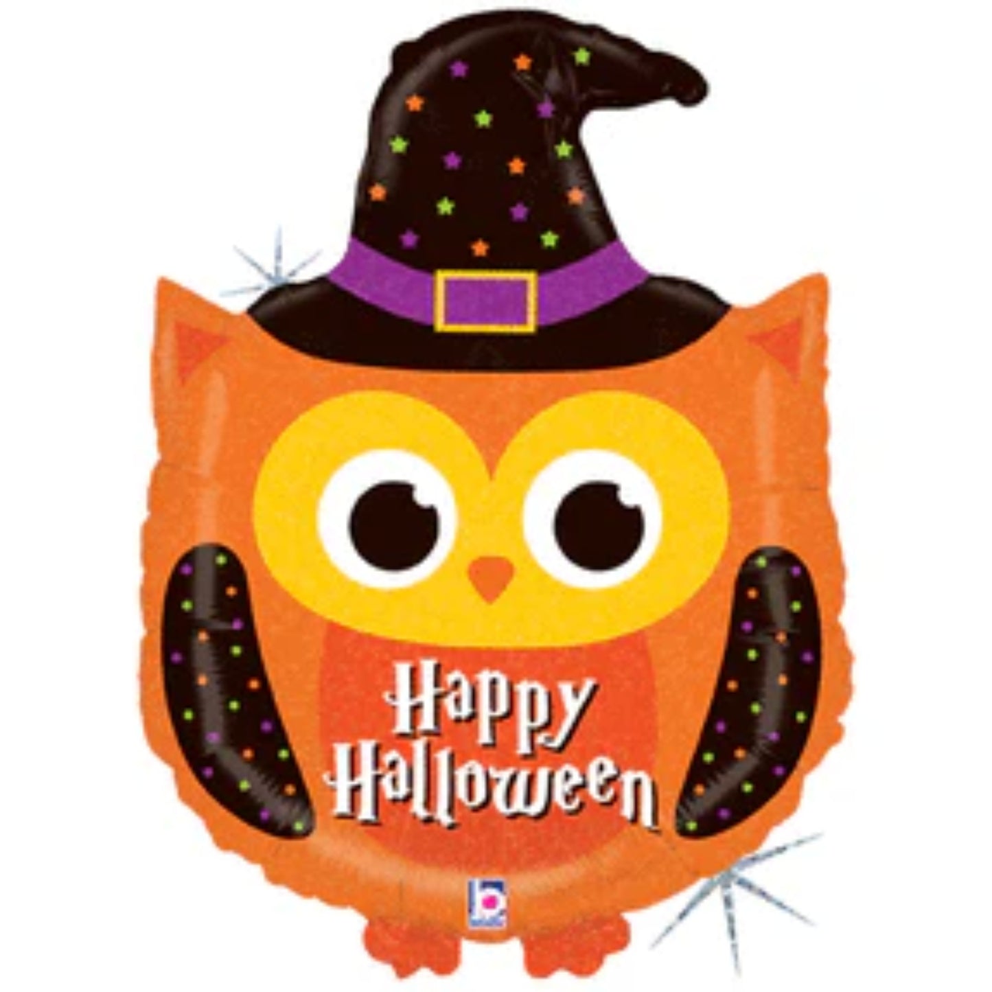 32"/ 81cm HAPPY HALLOWEEN OWL SUPERSHAPE FOIL BALLOON
