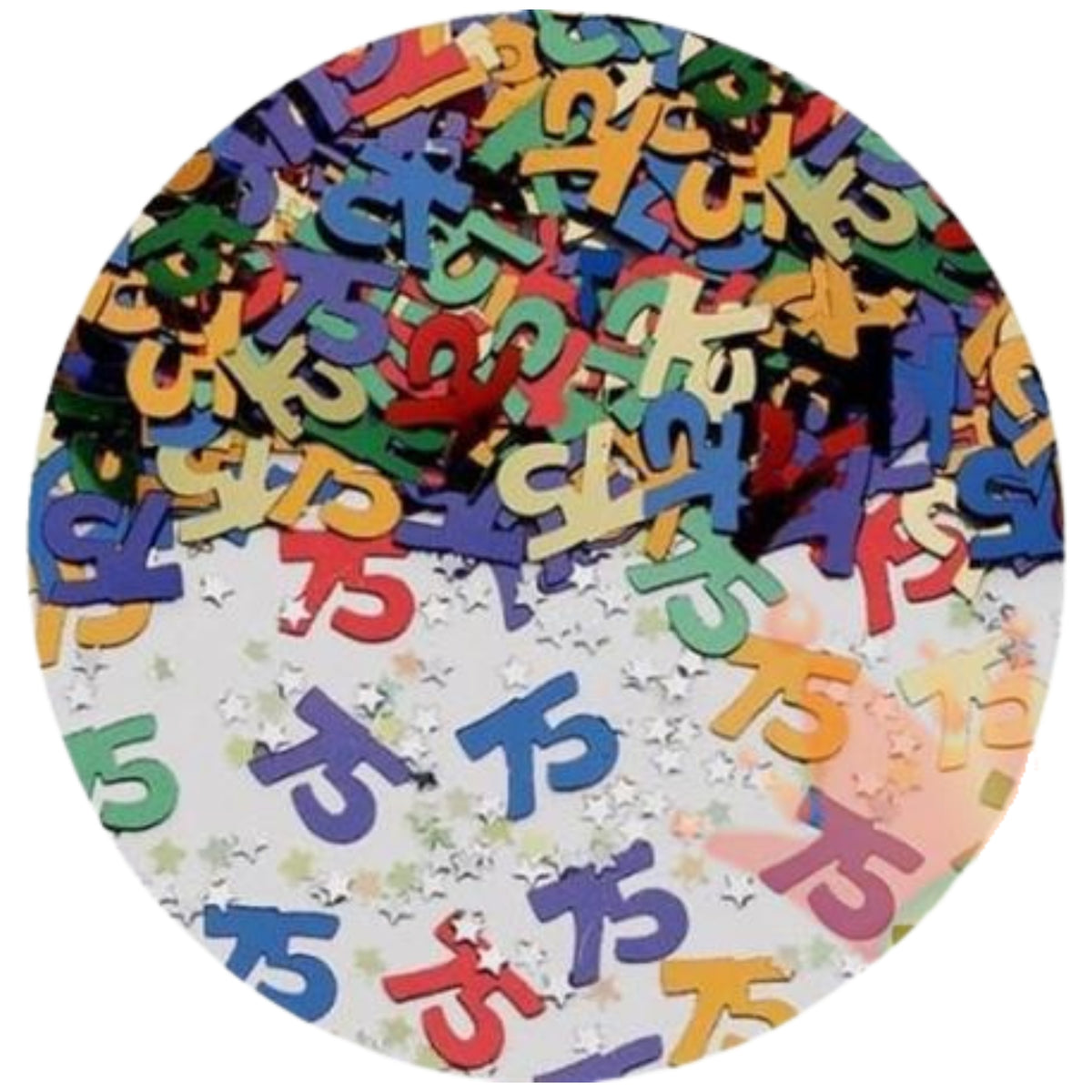 MULTICOLOUR 75TH BIRTHDAY CONFETTI (14g)