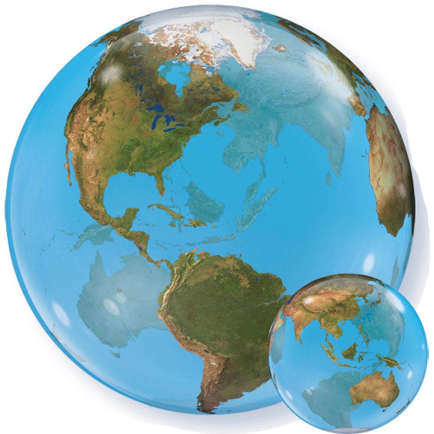 22"/ 56cm PLANET EARTH BUBBLE BALLOON