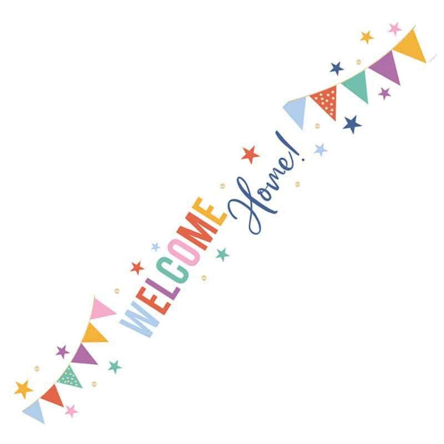 9ft / 2.7m WELCOME HOME FOIL BANNER
