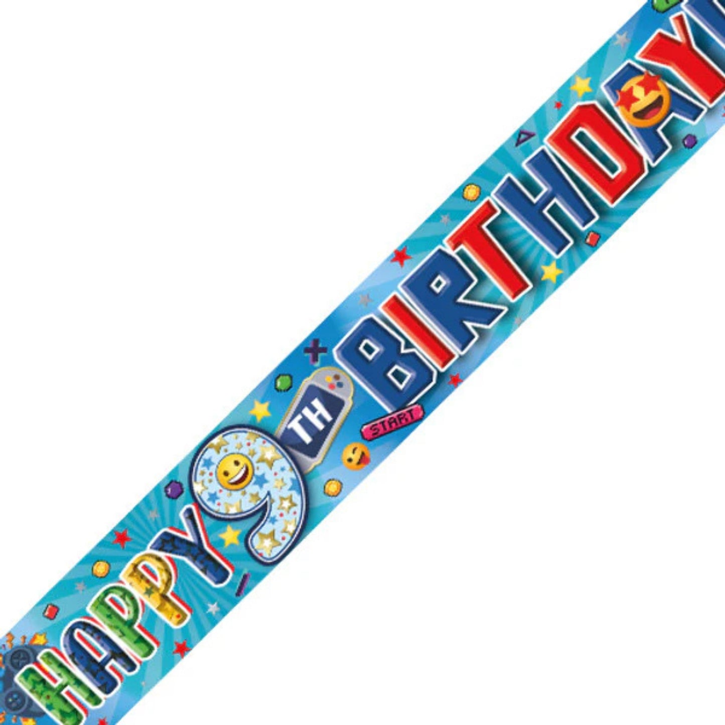 9ft / 2.7m BOYS 9TH BIRTHDAY BANNER