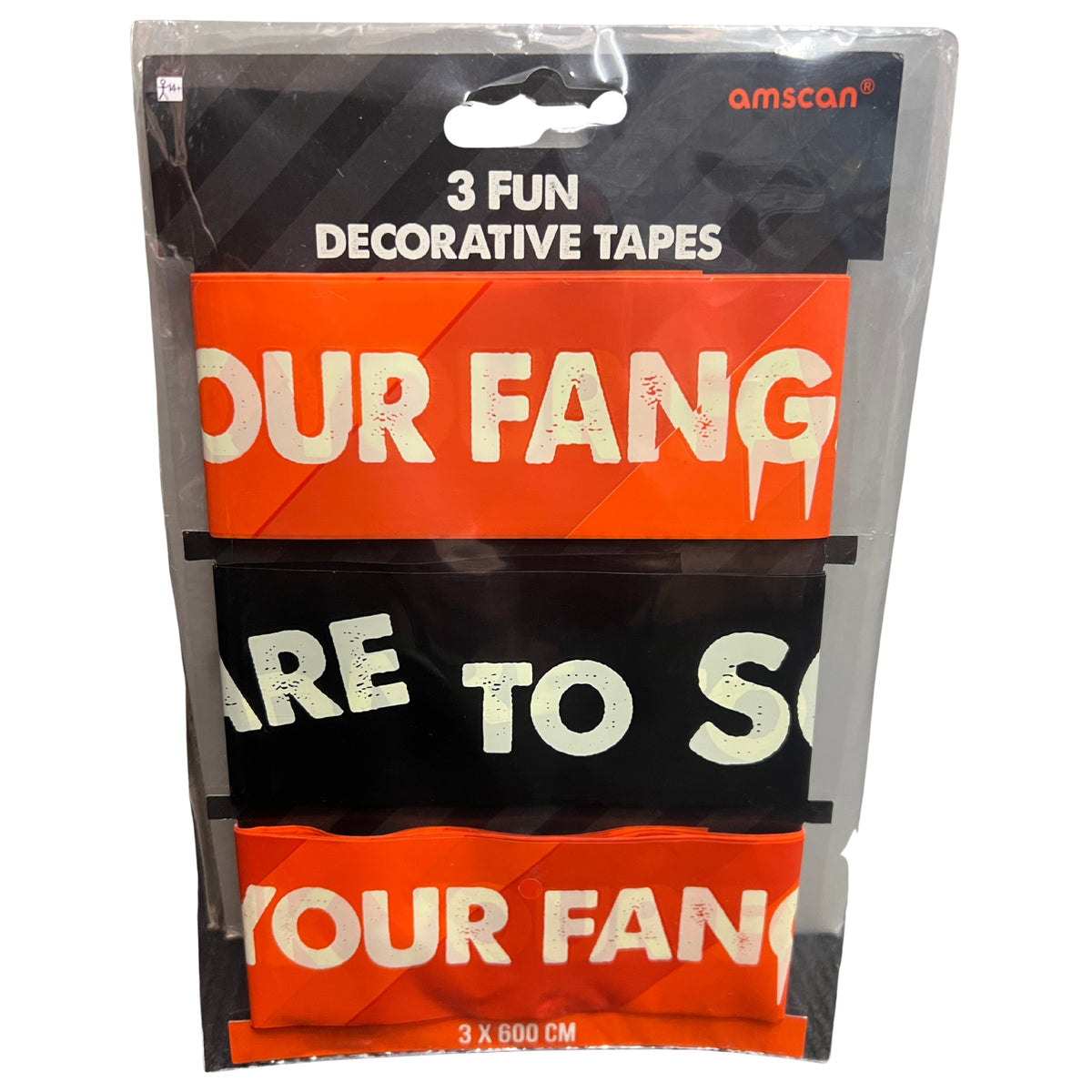 'SINK YOUR FANGS IN' & 'DARE TO SCARE' HALLOWEEN TAPES (6m EACH - 3 PACK)