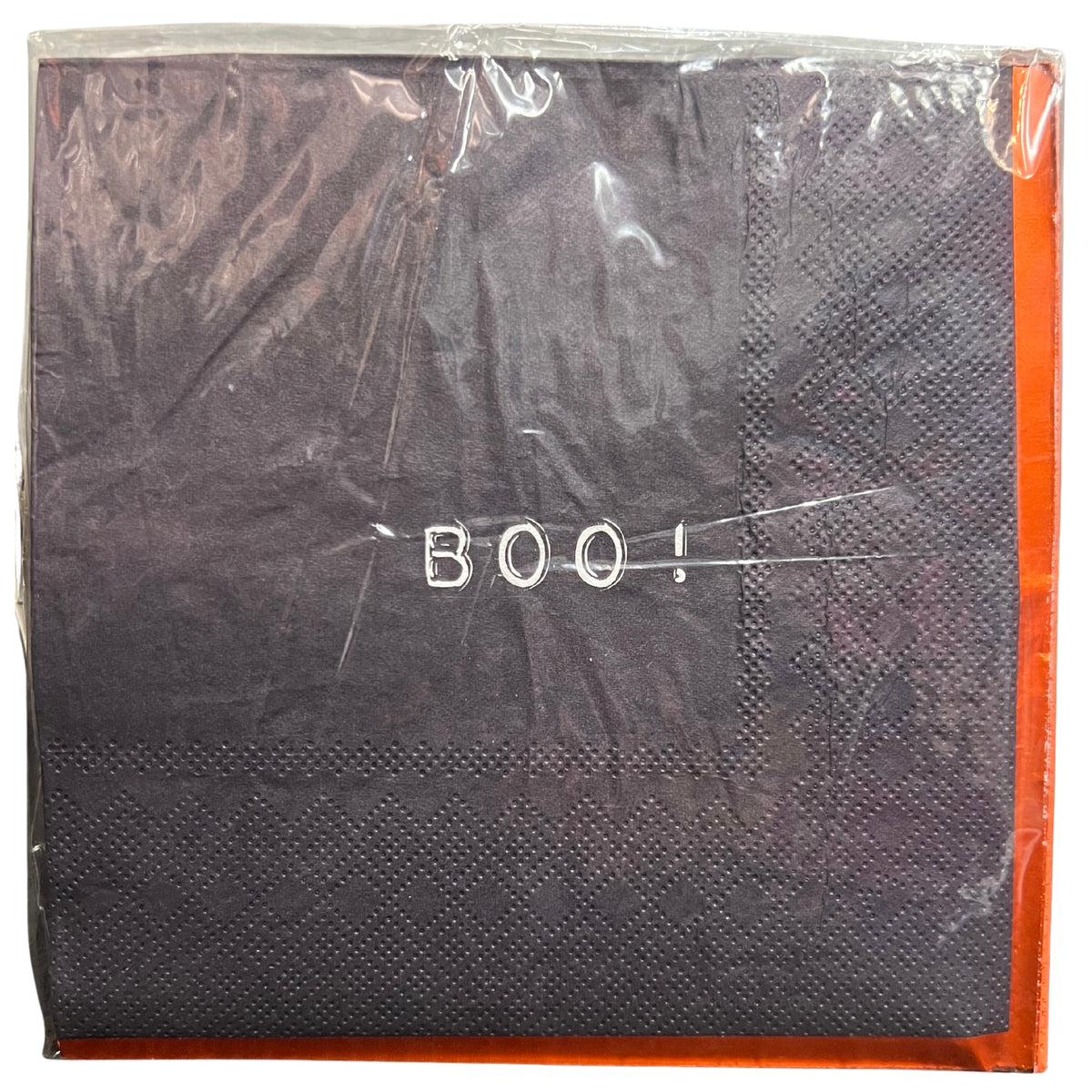 BOO! BLACK & ORANGE PAPER NAPKINS