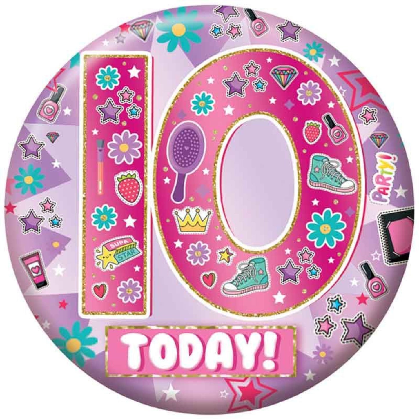 2.4"/ 6cm 10 TODAY GIRLS BADGE