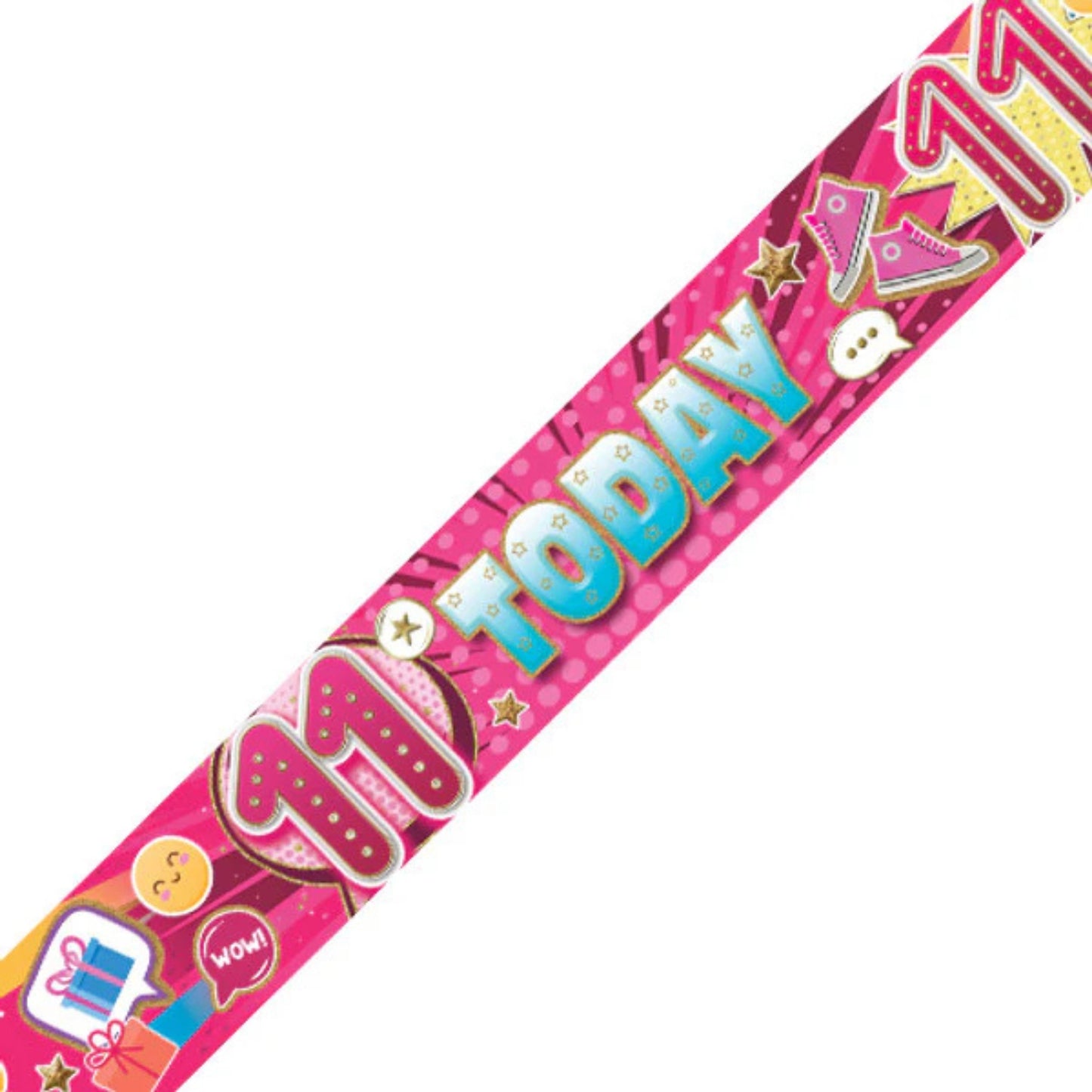 9ft / 2.7m GIRLS 11TH BIRTHDAY BANNER