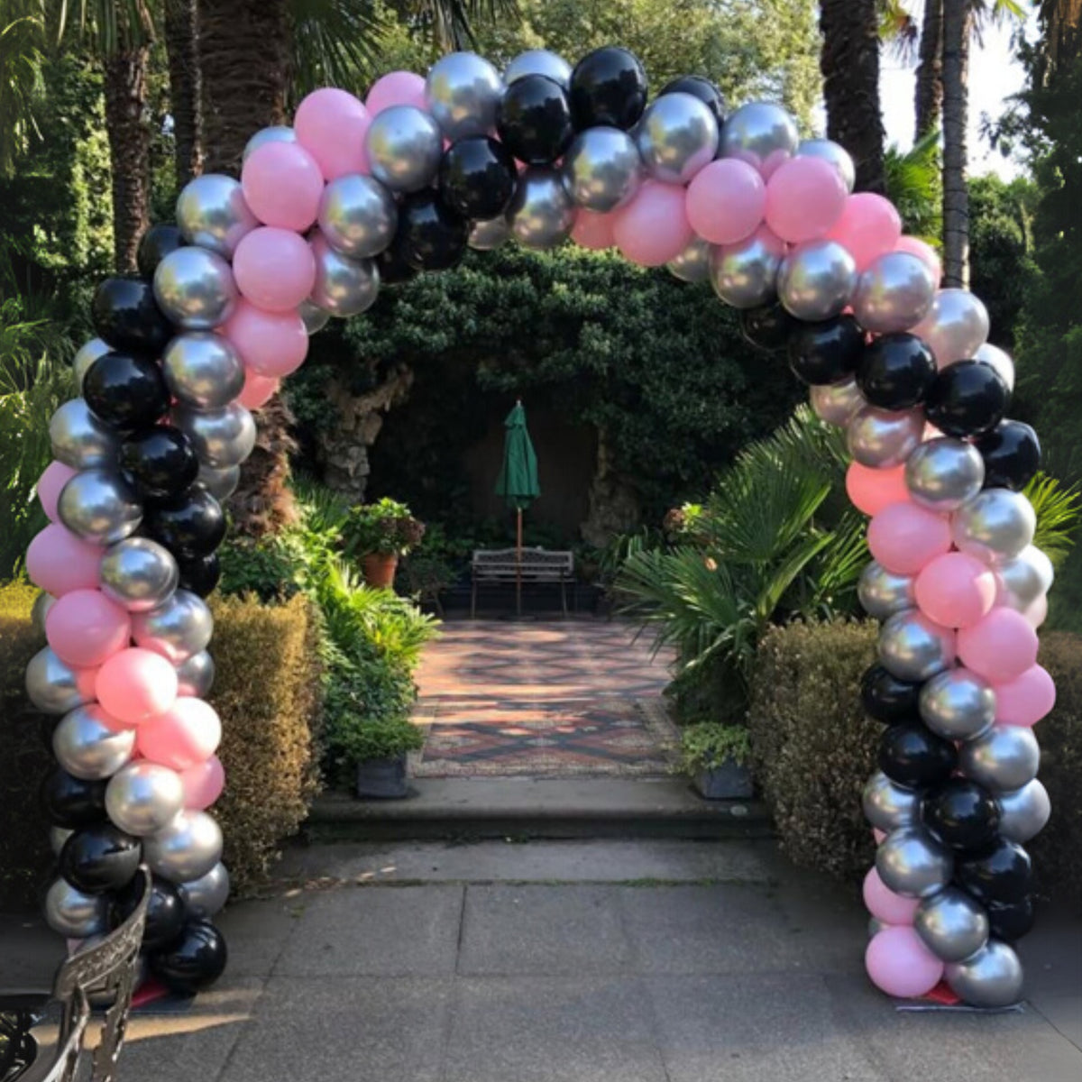 Silver Chrome, Black & Pink