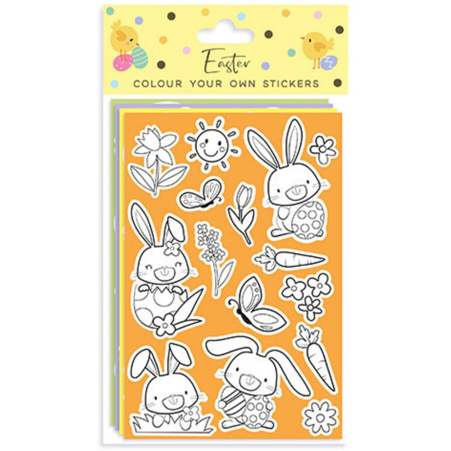 EASTER COLOUR-YOUR-OWN STICKERS SET (4 PACK)