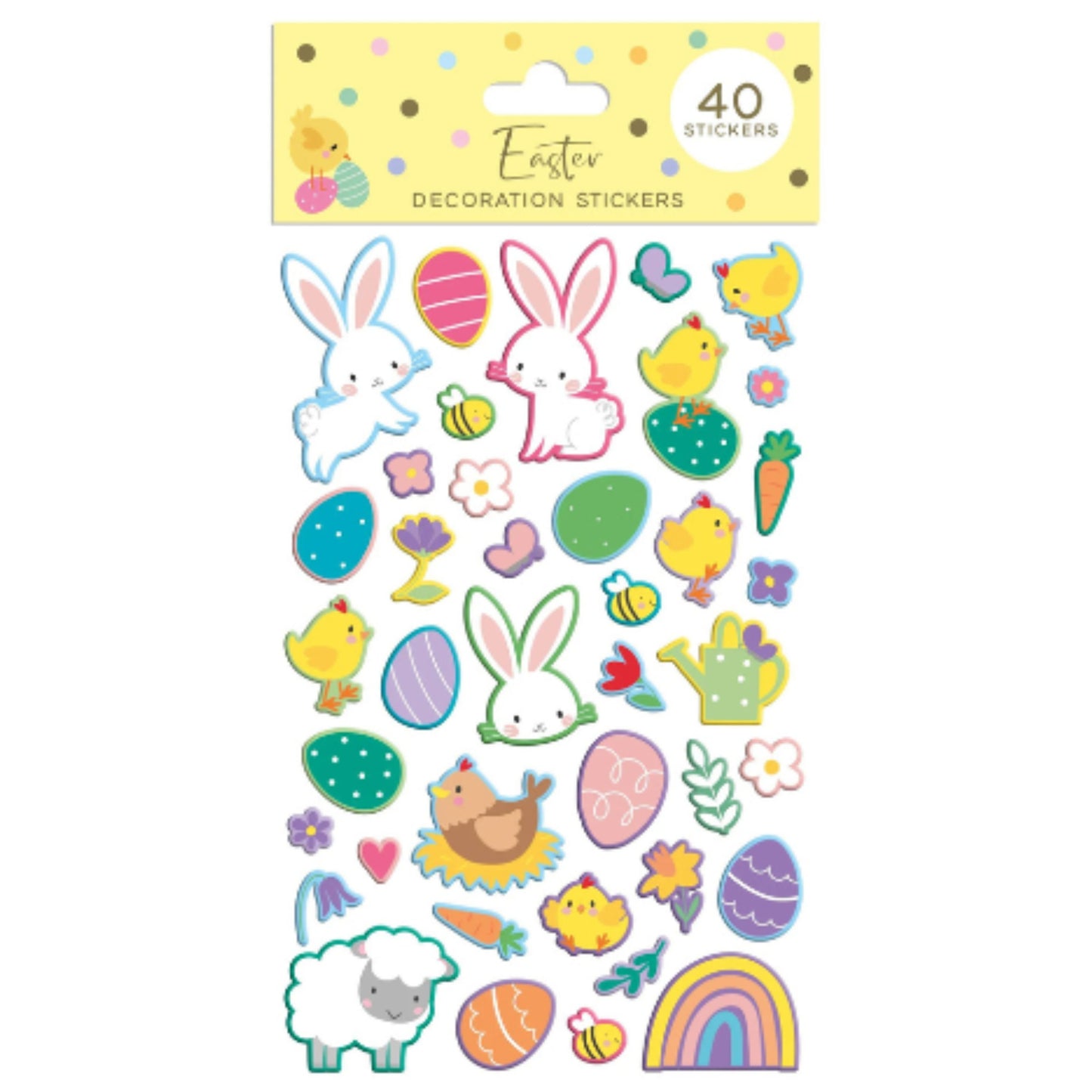 EASTER SHAPE LARGE FOAM STICKERS (40 PACK)