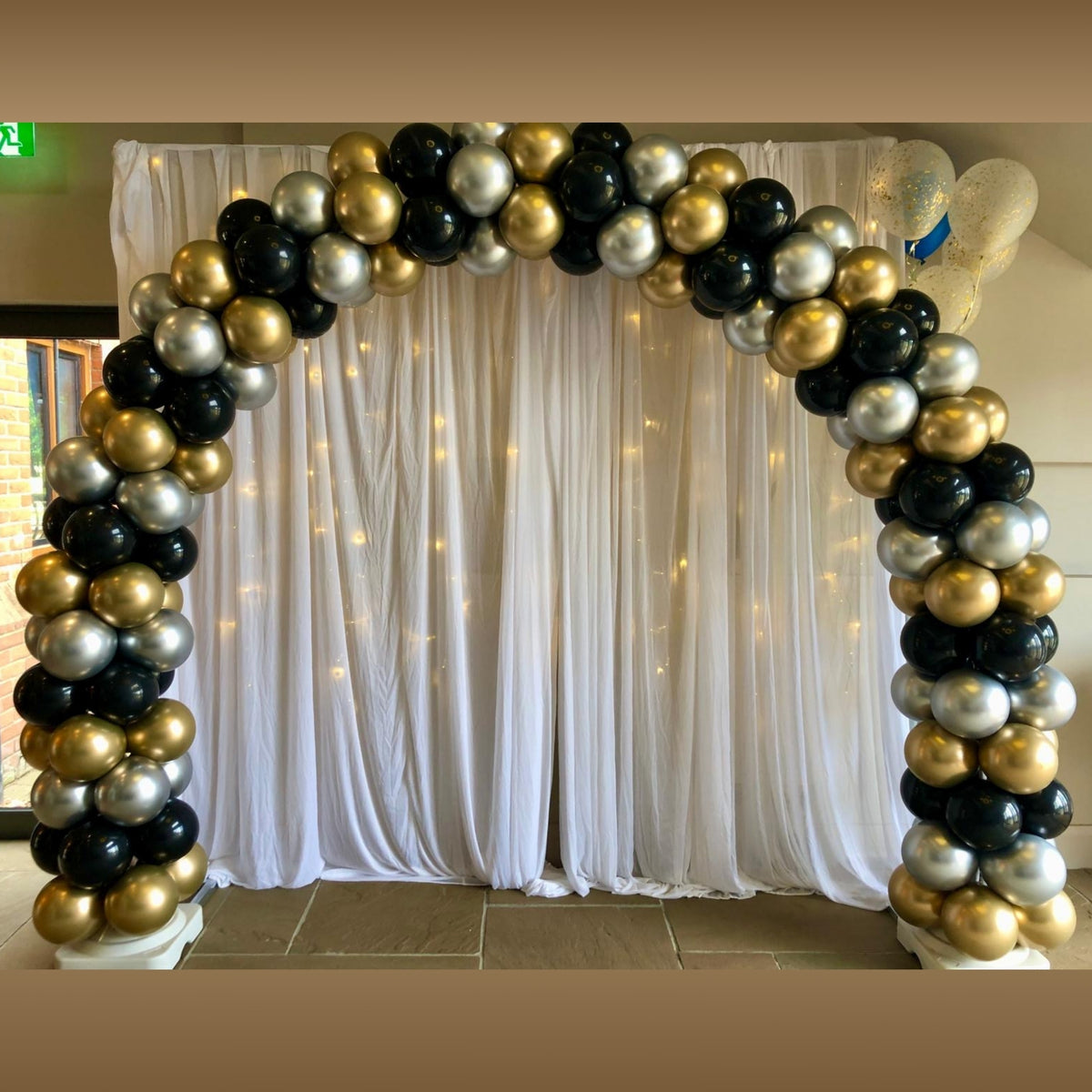 Gold Chrome, Silver Chrome & Black with LED light backdrop