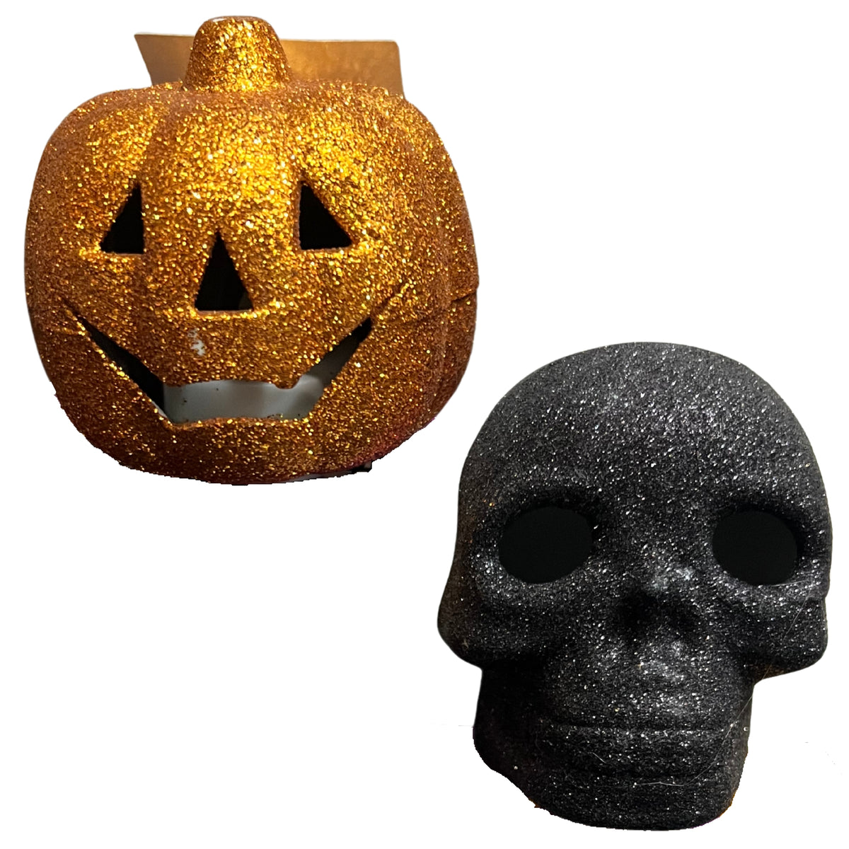 SPARKLY HALLOWEEN DECORATION (2 ASSORTED DESIGNS)
