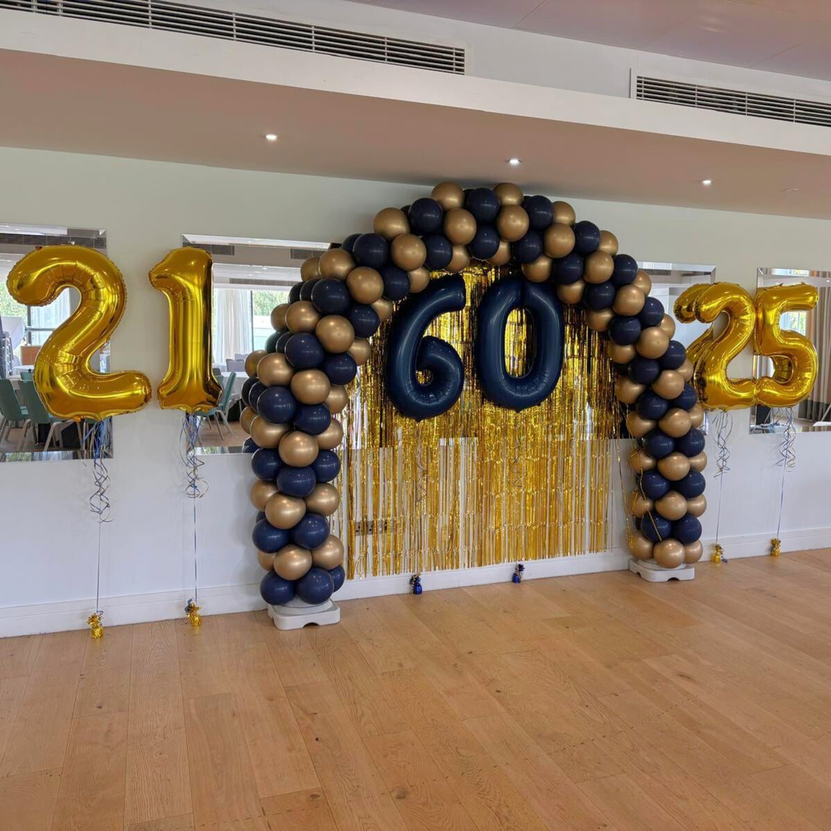 Navy & Gold Chrome with Giant Numbers