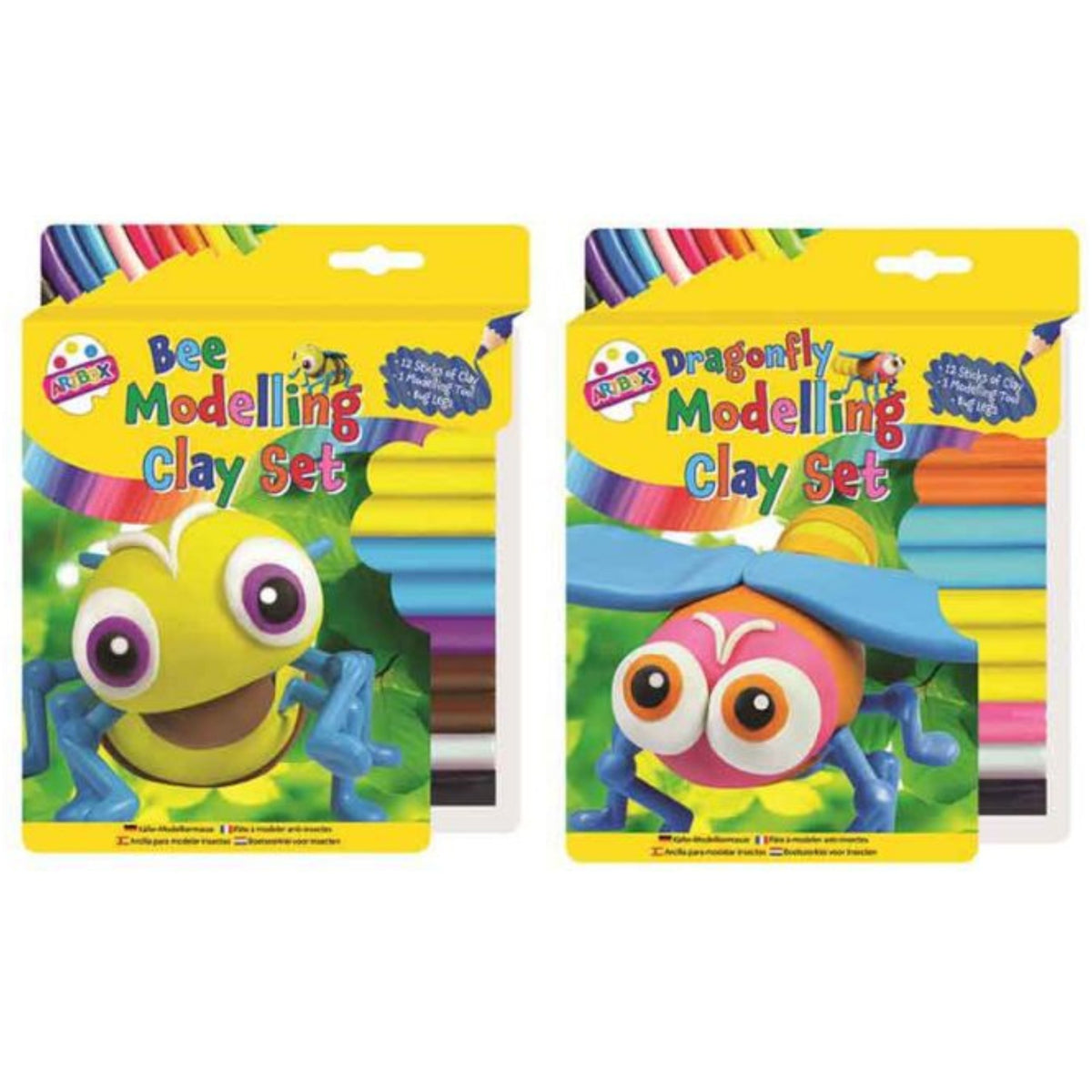 BEE OR DRAGONFLY MODELLING CLAY SET (1 PER PACK - 2 ASSORTED DESIGNS)