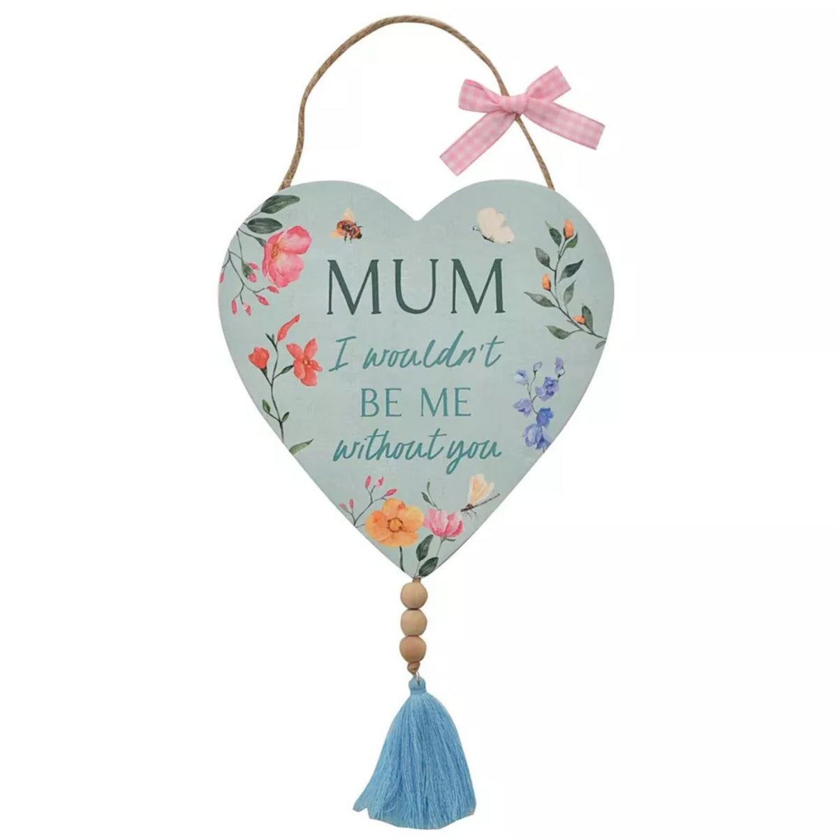 THE COTTAGE GARDEN MUM HANGING HEART PLAQUE