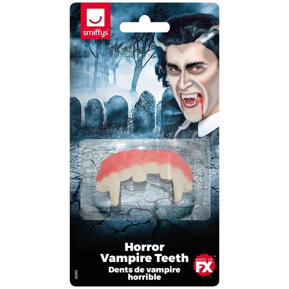 WHITE VAMPIRE HORROR TEETH