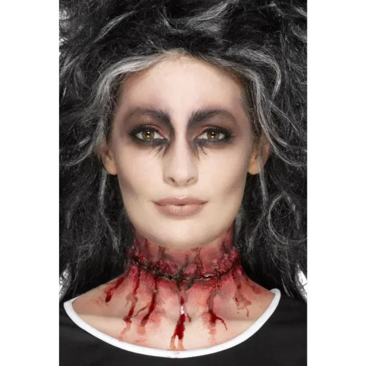STITCHED NECK SCAR PROSTHETIC HORROR WOUND