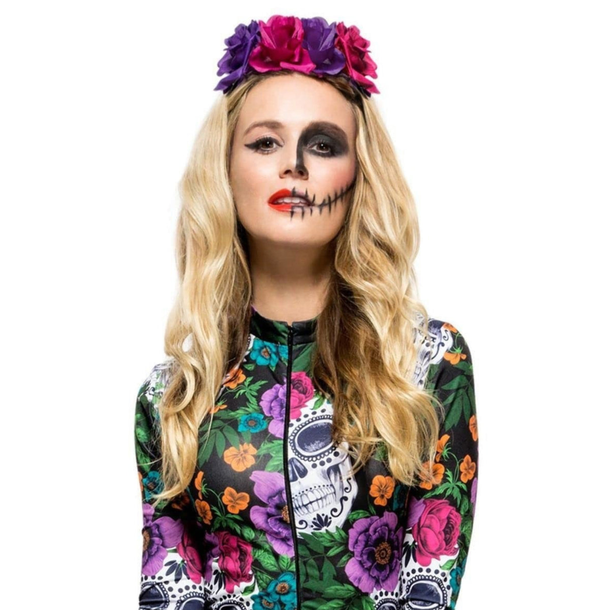 DAY OF THE DEAD ROSE HEADBAND