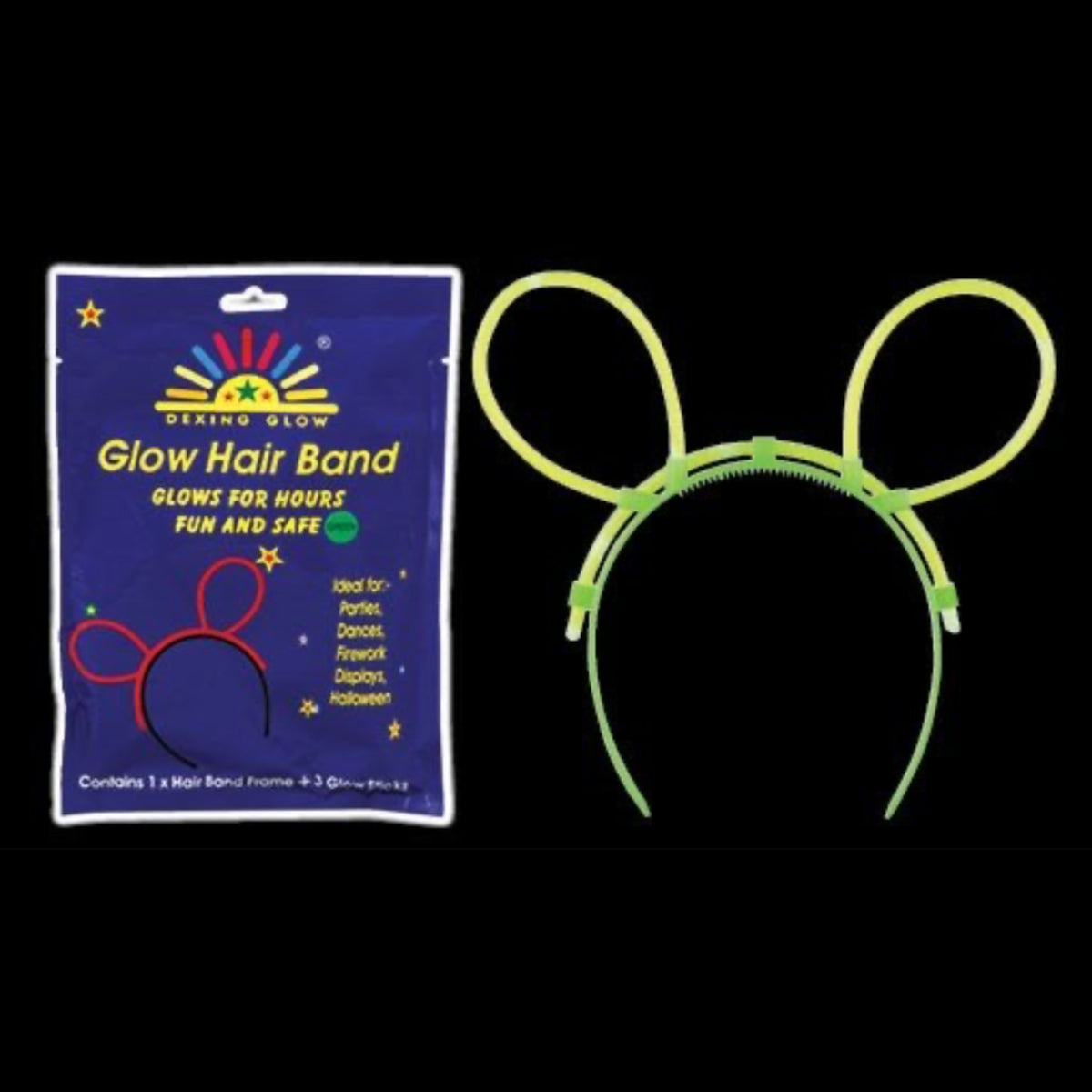 GLOW HEAD BAND (ASSORTED COLOURS)