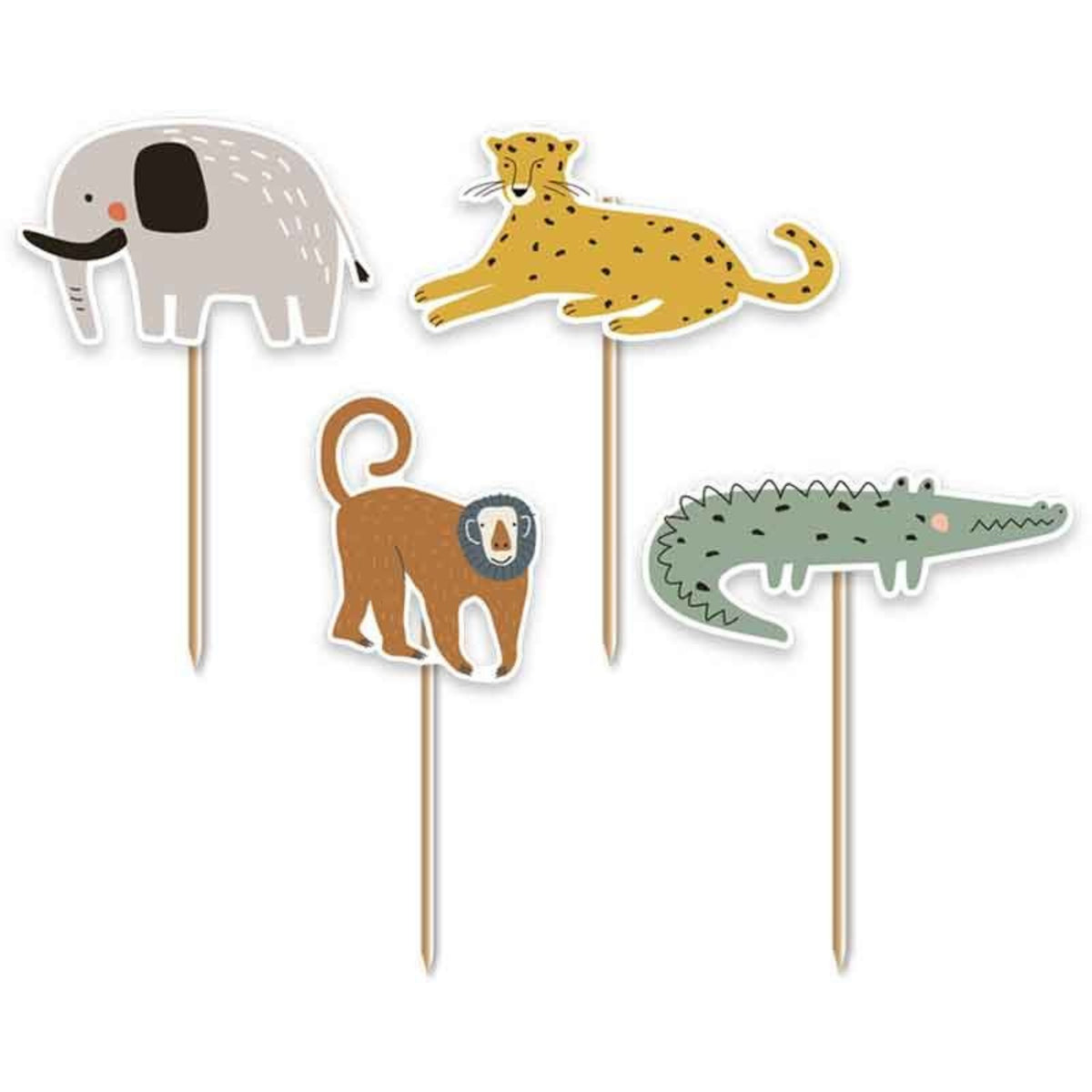 SAFARI CUPCAKE TOPPERS (12 PACK)