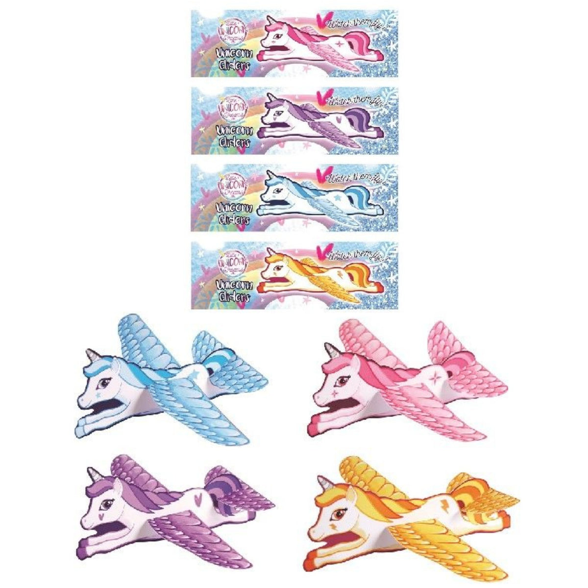 UNICORN GLIDER (18cm - 4 ASSORTED DESIGNS)