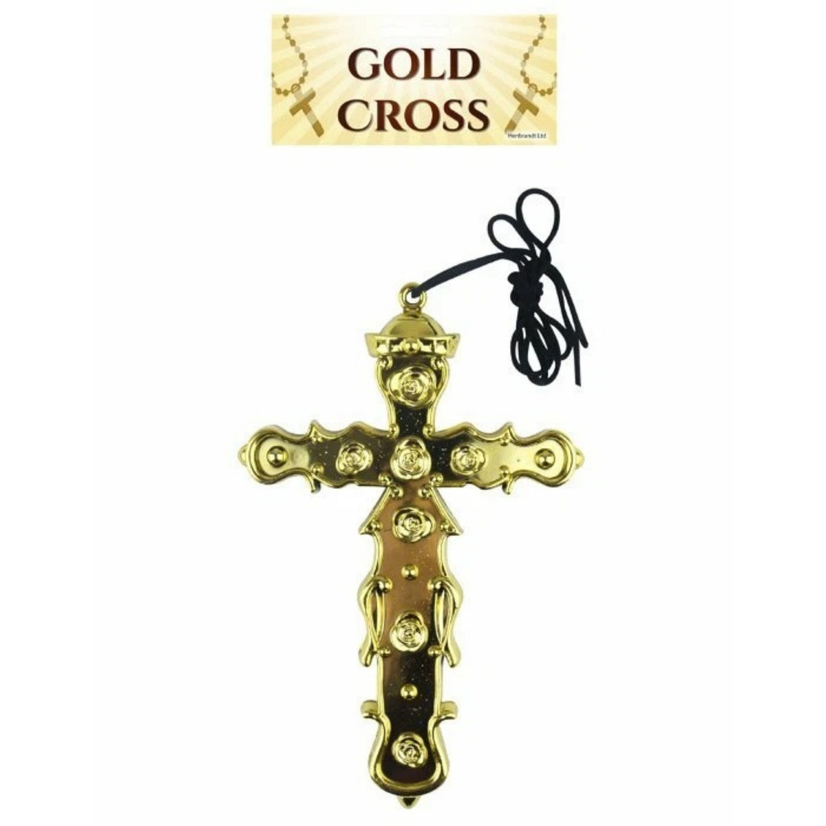 LARGE GOLD CROSS NECKLACE