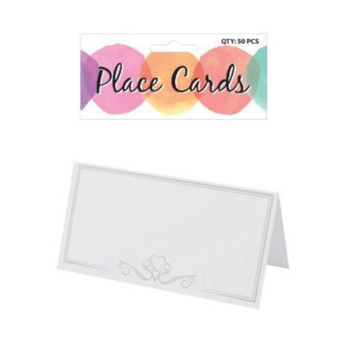 WHITE PLACE CARDS (50 PACK)