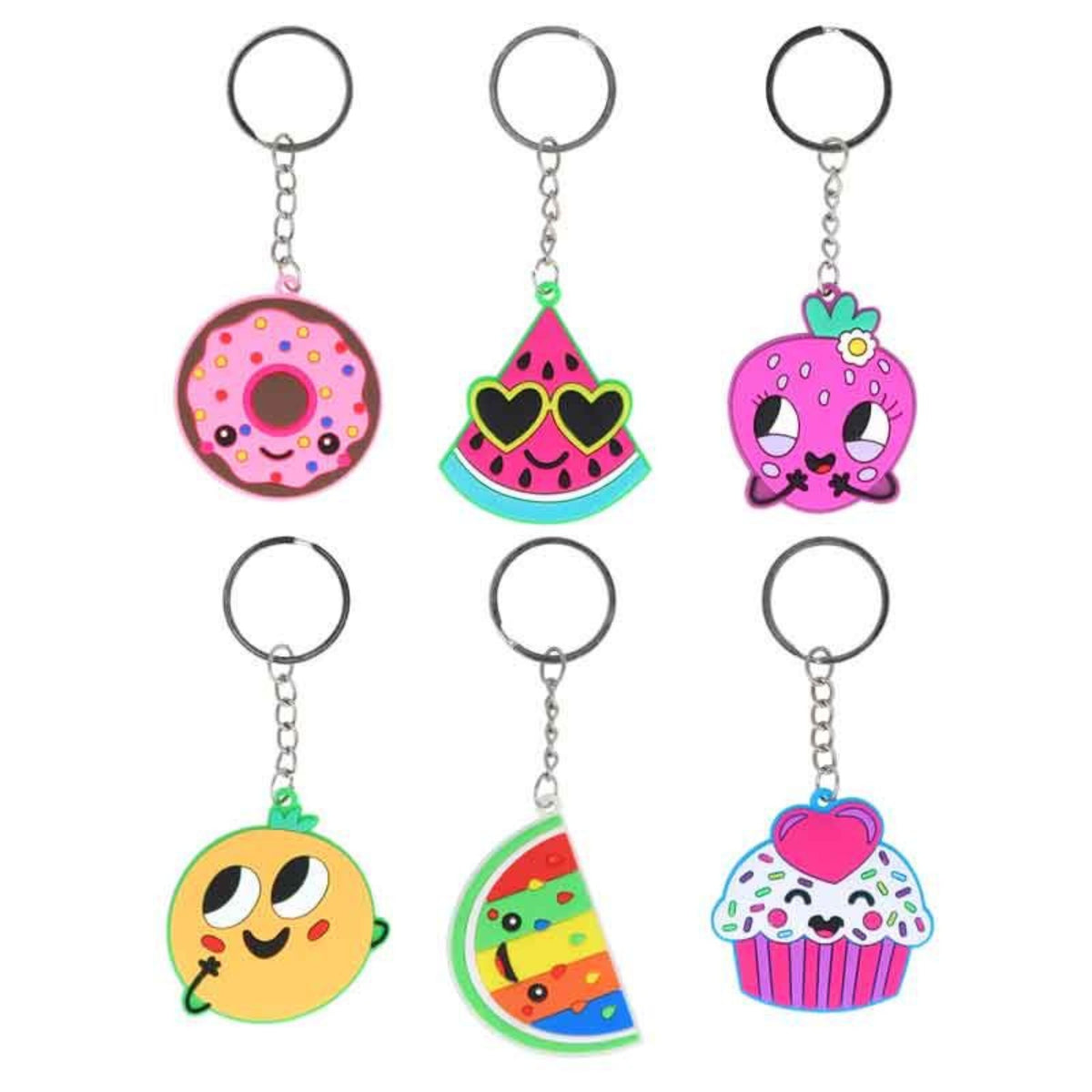SWEETS / FRUIT KEYCHAIN (5cm - 6 ASSORTED DESIGNS)