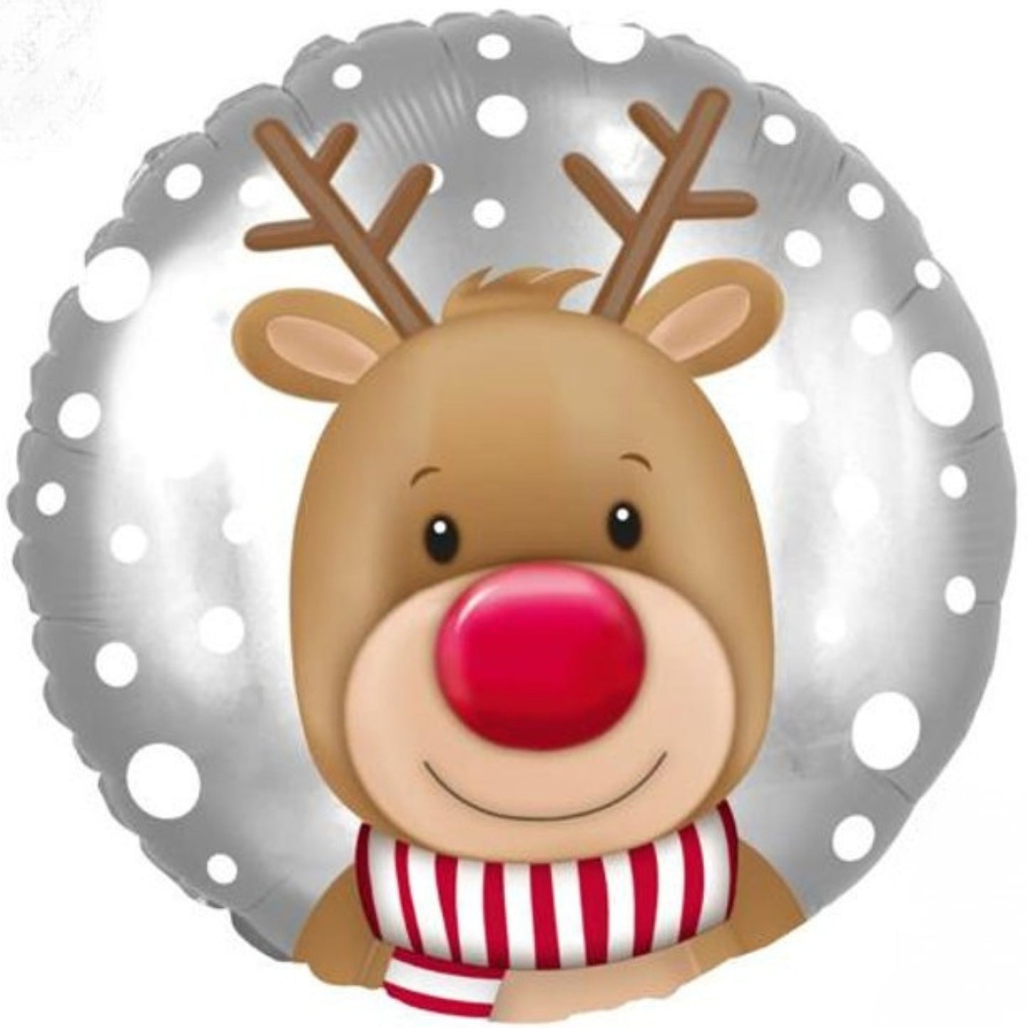 18”/ 46cm FESTIVE REINDEER ROUND FOIL BALLOON