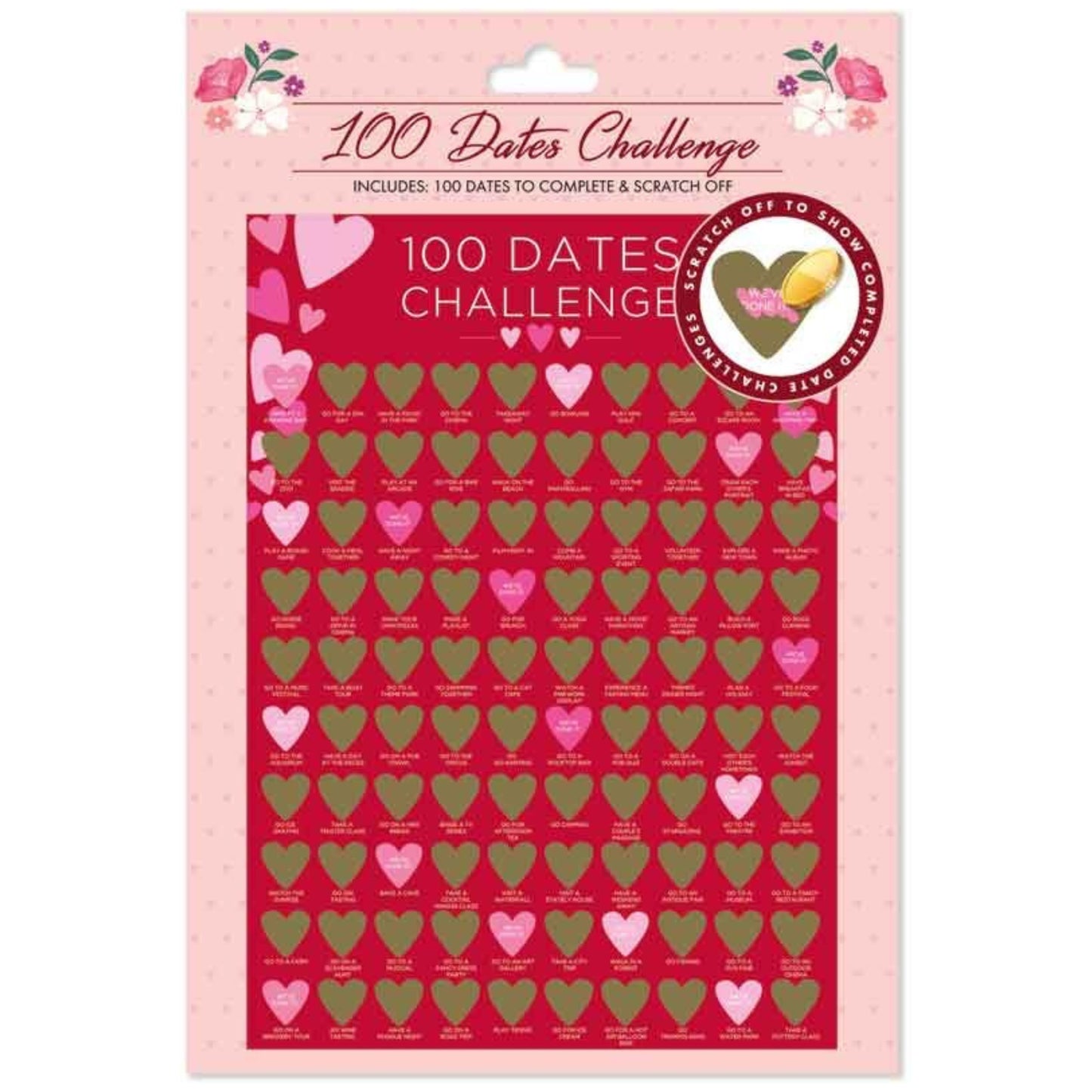 VALENTINE'S 100 DATES CHALLENGE POSTER