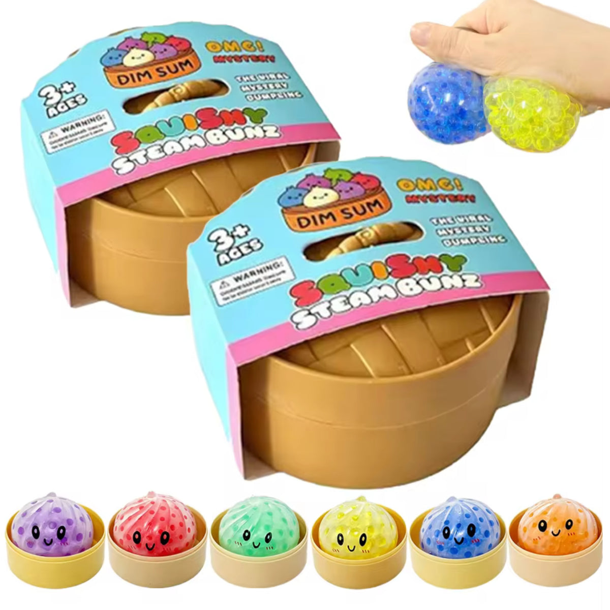 MYSTERY DUMPLING SQUISHY TOY (SURPRISE COLOUR)