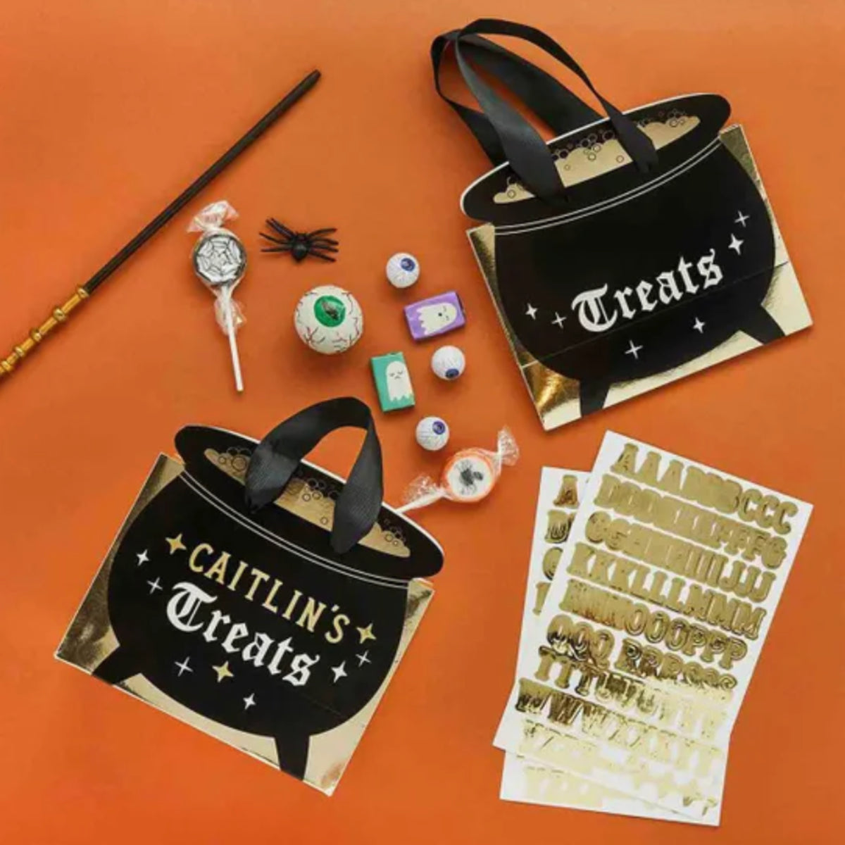 CAULDRON CUSTOMISABLE PARTY BAGS (4 PACK)