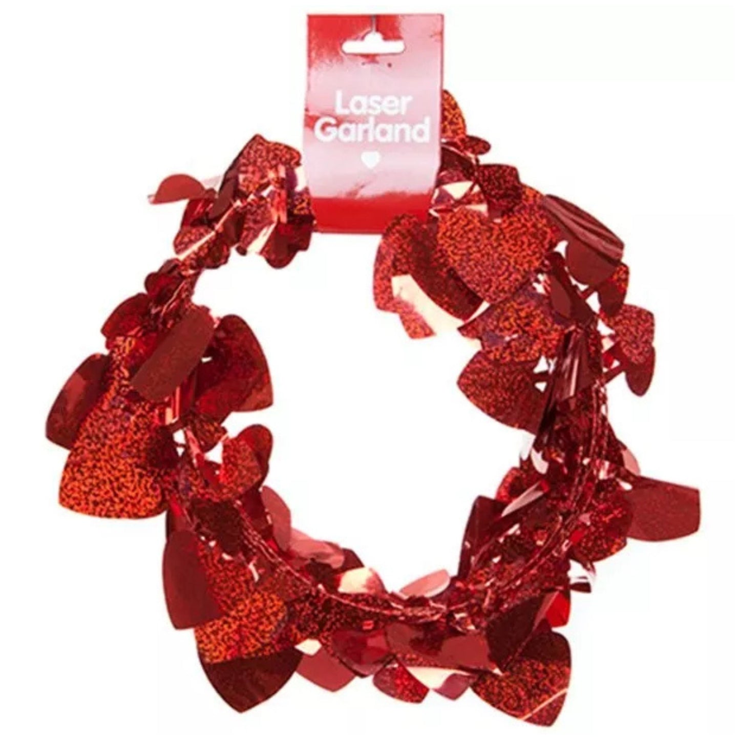 7.5m HOLOGRAPHIC HEART GARLAND