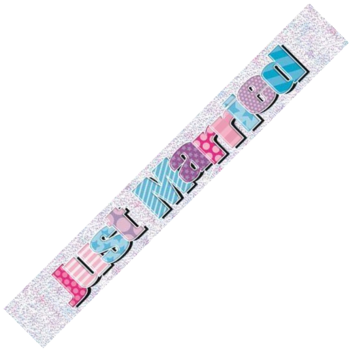9ft / 2.7m JUST MARRIED FOIL BANNER