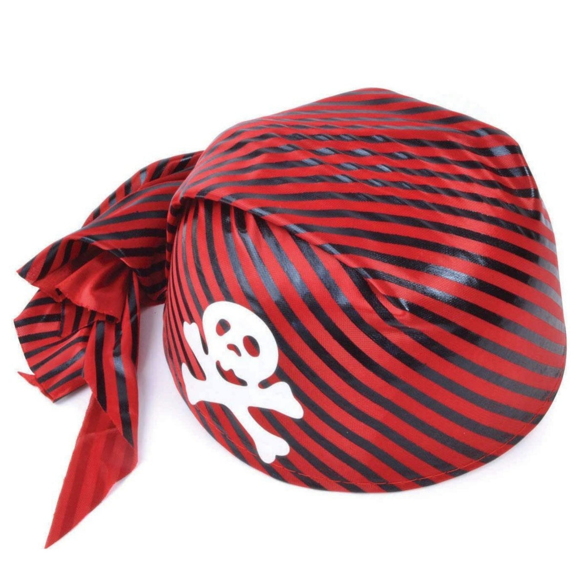 RED & BLACK PIRATE SKULL CAP