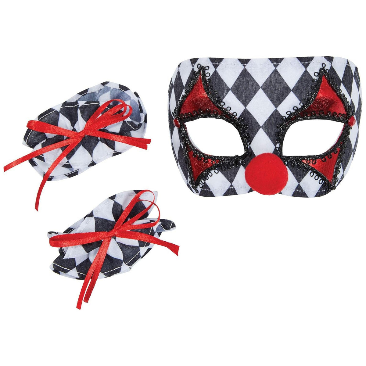 CHILD'S CLOWN MASK & CUFF SET