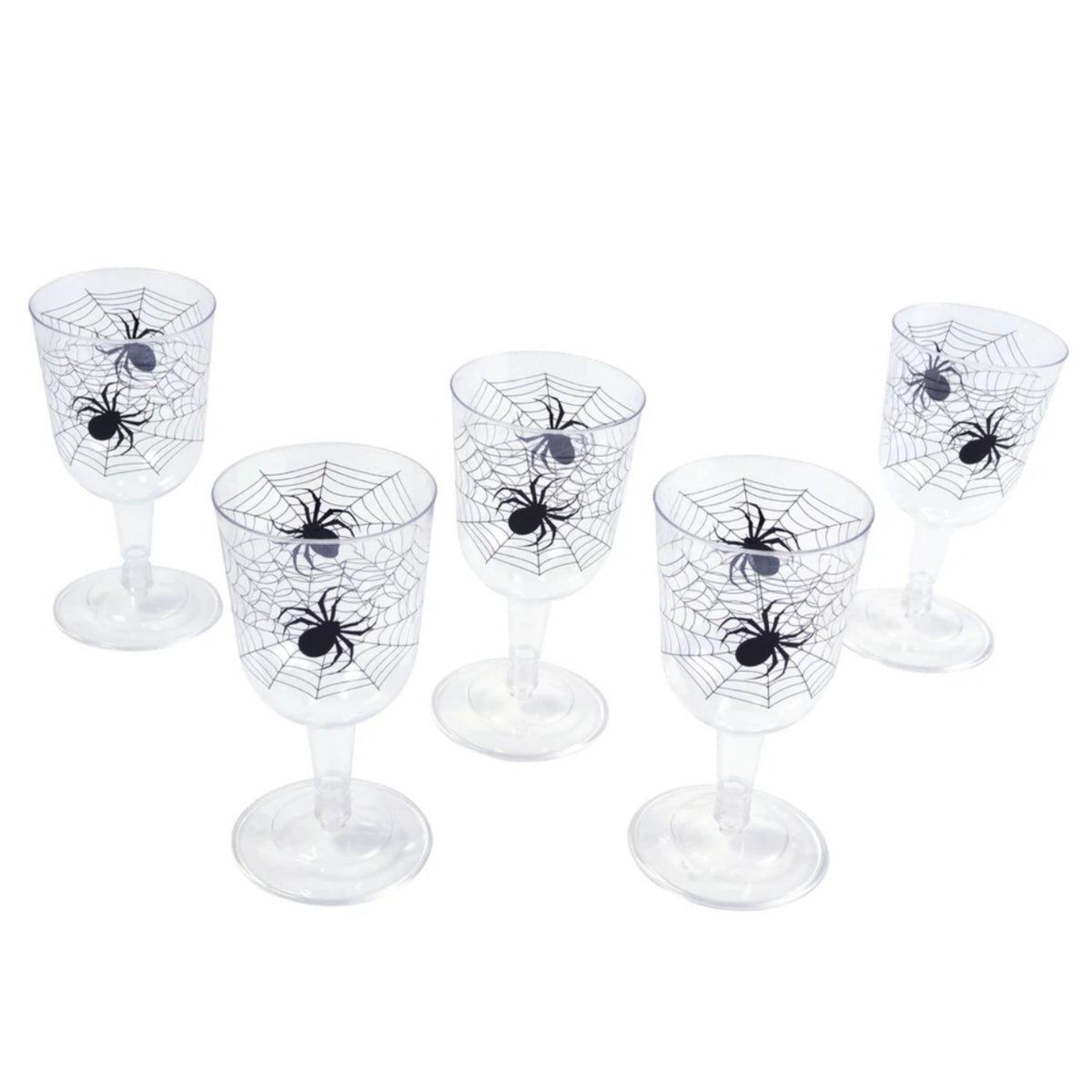SPIDERWEB PLASTIC GOBLET (6 PACK)
