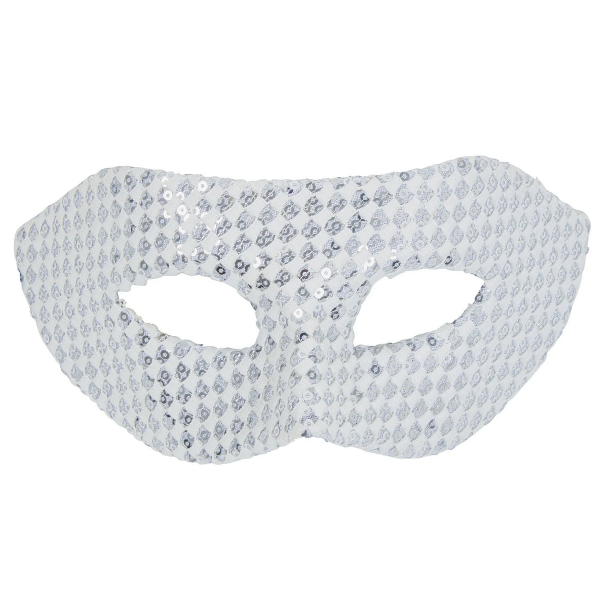 WHITE SEQUIN EYE MASK